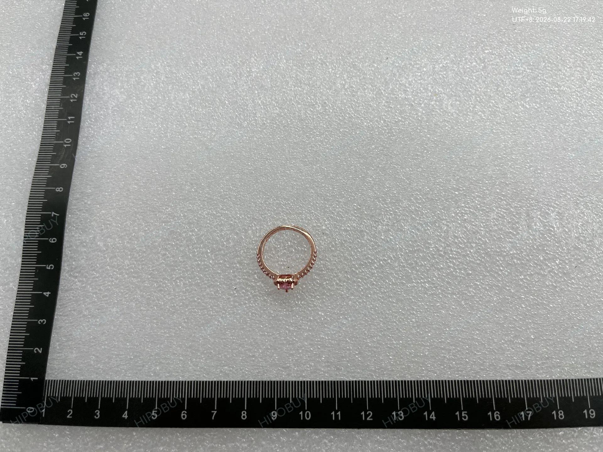 Foto QC 3 de Other Ring Metal Blue Heart Crystal Rose Gold
