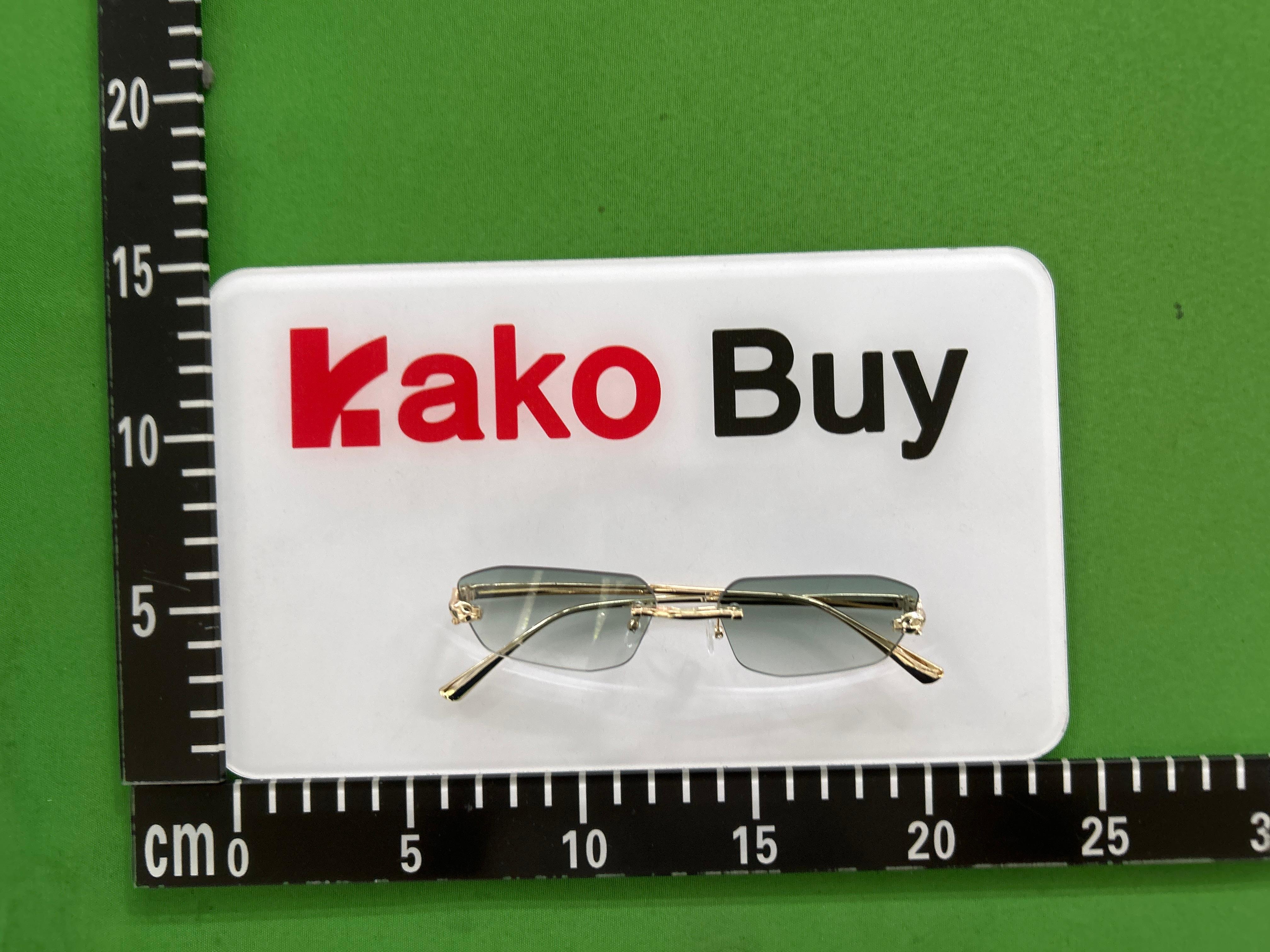 Foto QC 5 de Unbranded Rimless Polygonal Metal Sunglasses Gold Clear