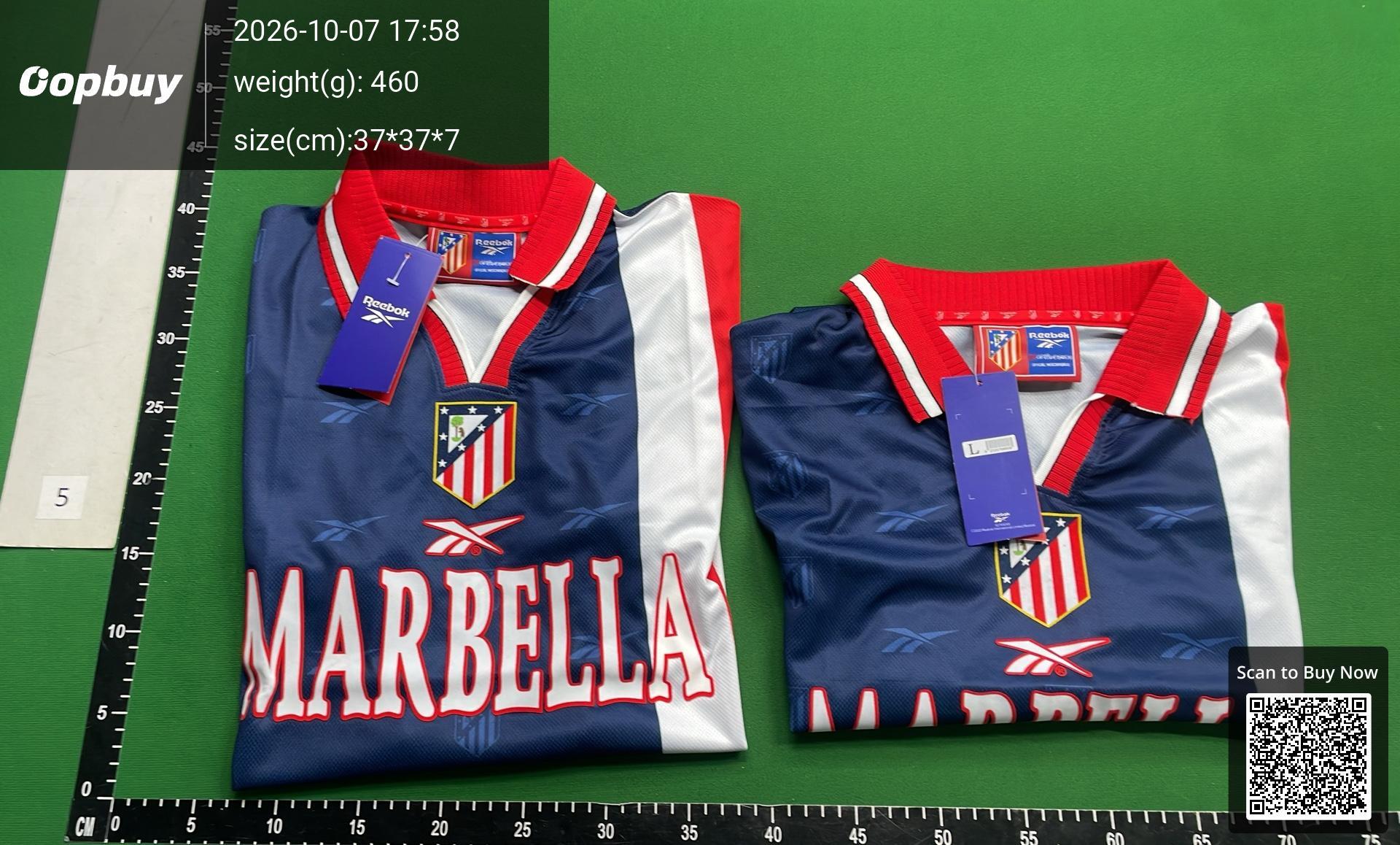 Foto QC 8 de Reebok x Atletico Madrid Retro 1998/99 Home Jersey Red/White