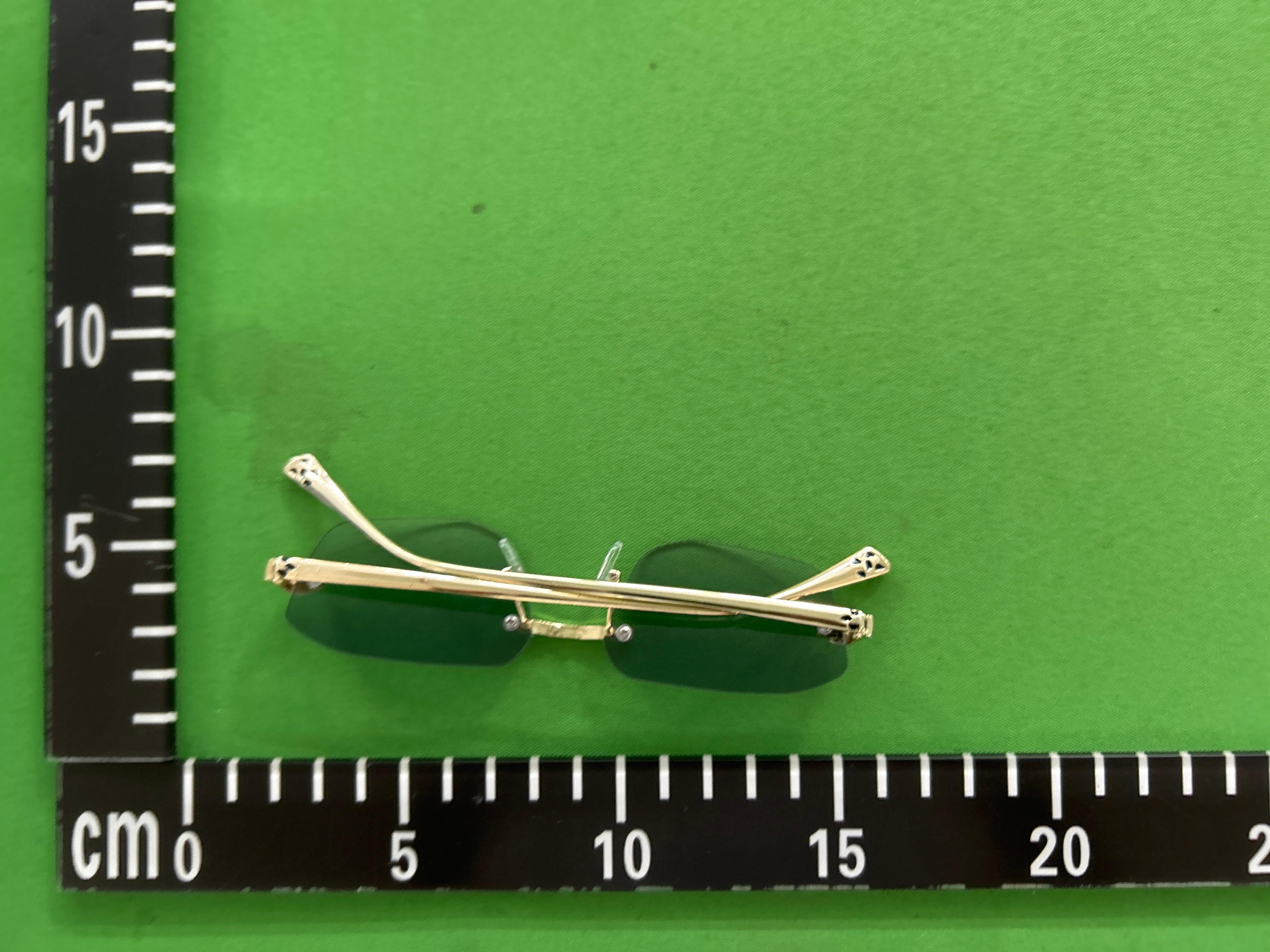 Foto QC 4 de Unbranded Rimless Polygonal Metal Sunglasses Gold Clear