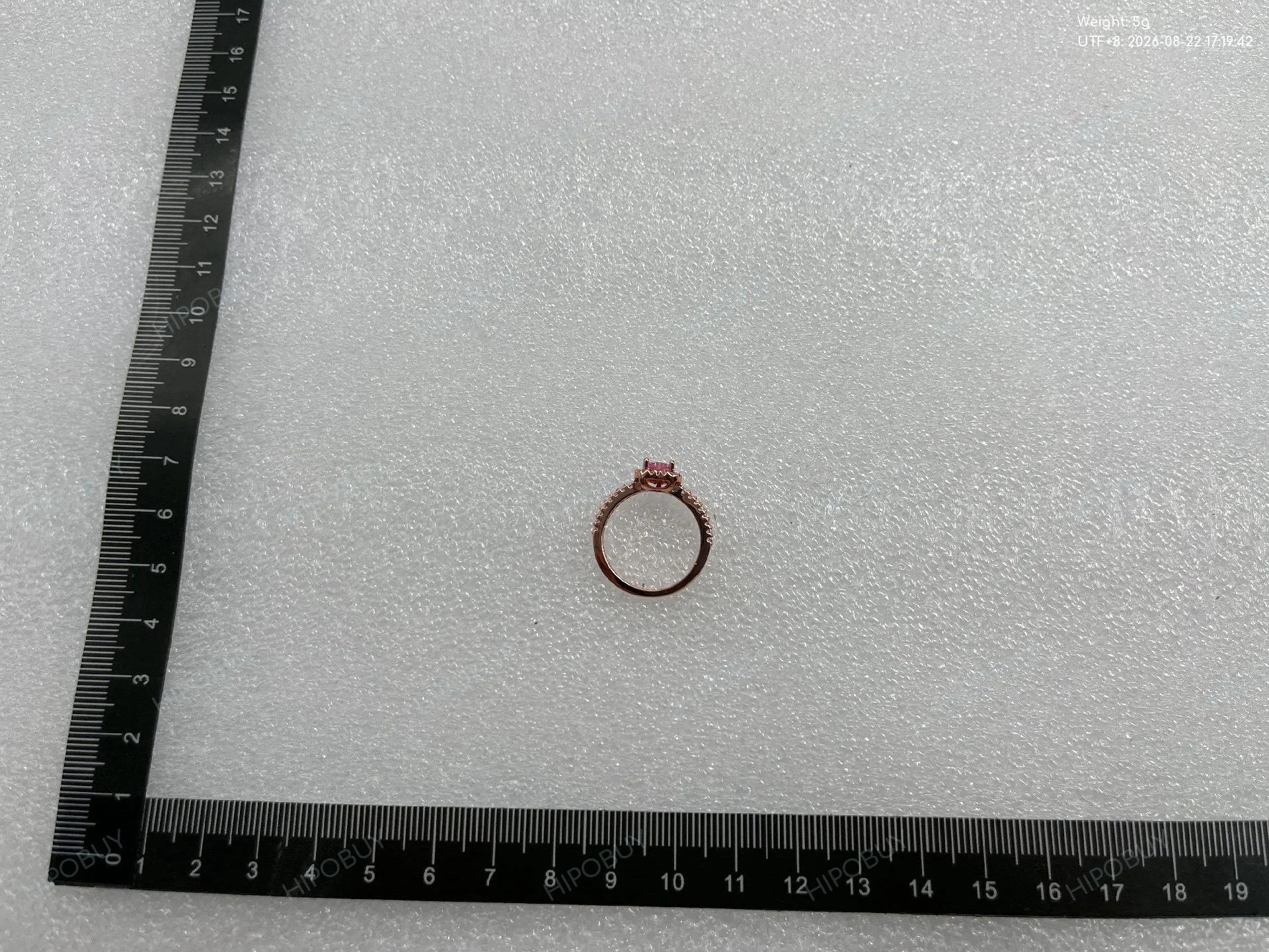 Foto QC 1 de Other Ring Metal Blue Heart Crystal Rose Gold