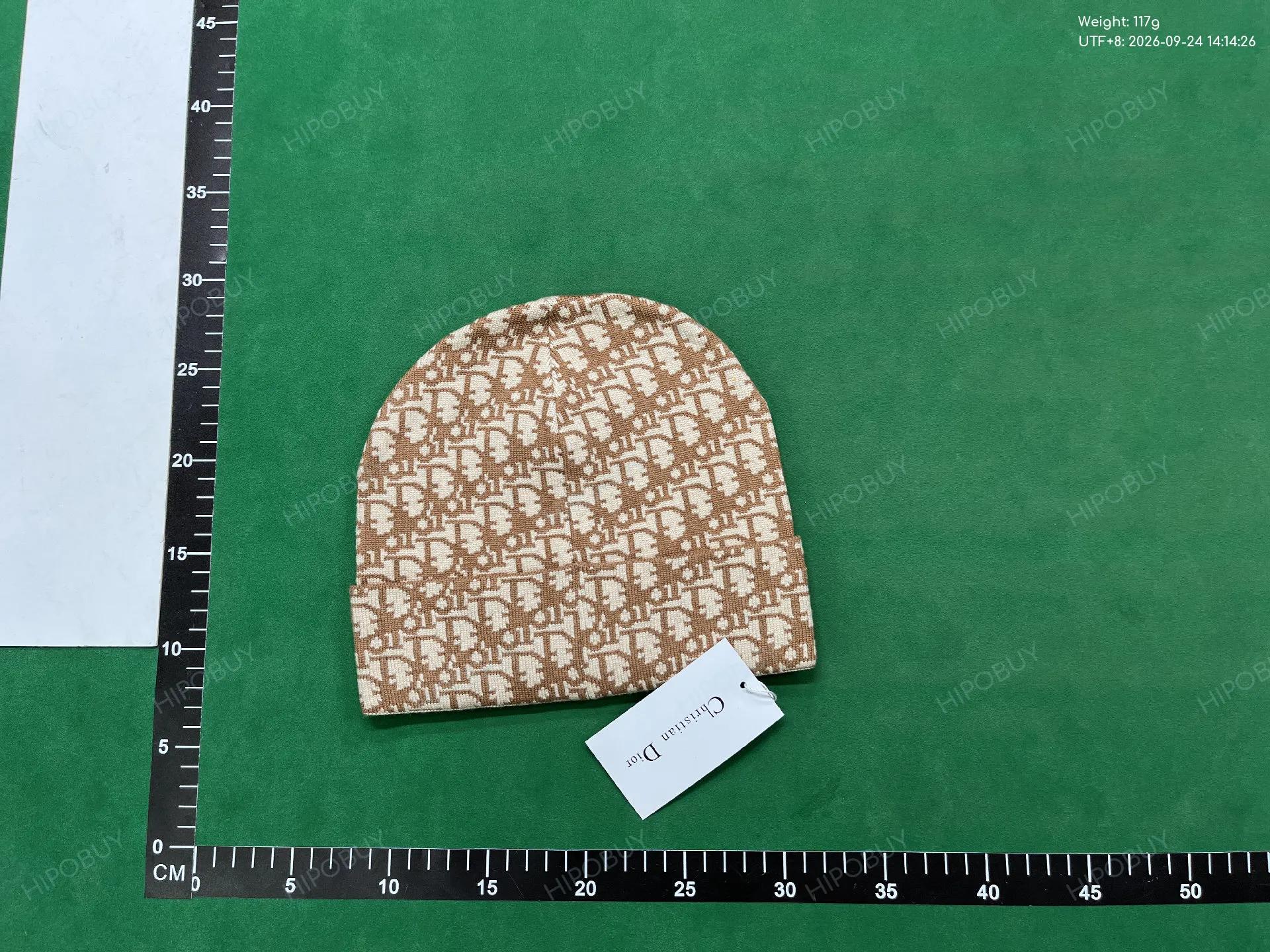 Foto QC 2 de Dior Oblique Beanie Navy Blue Gold