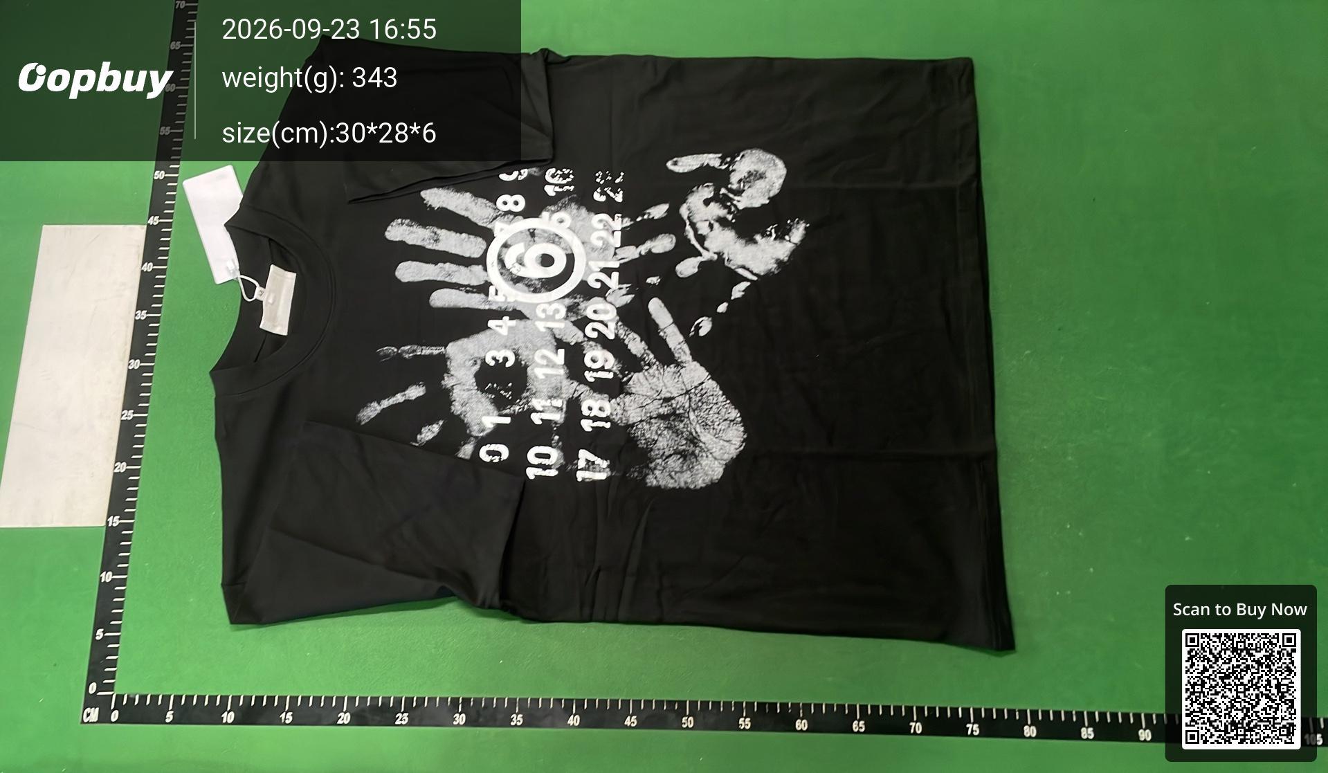 Foto QC 5 de Maison Margiela MM6 Numeric Logo T-shirt Black