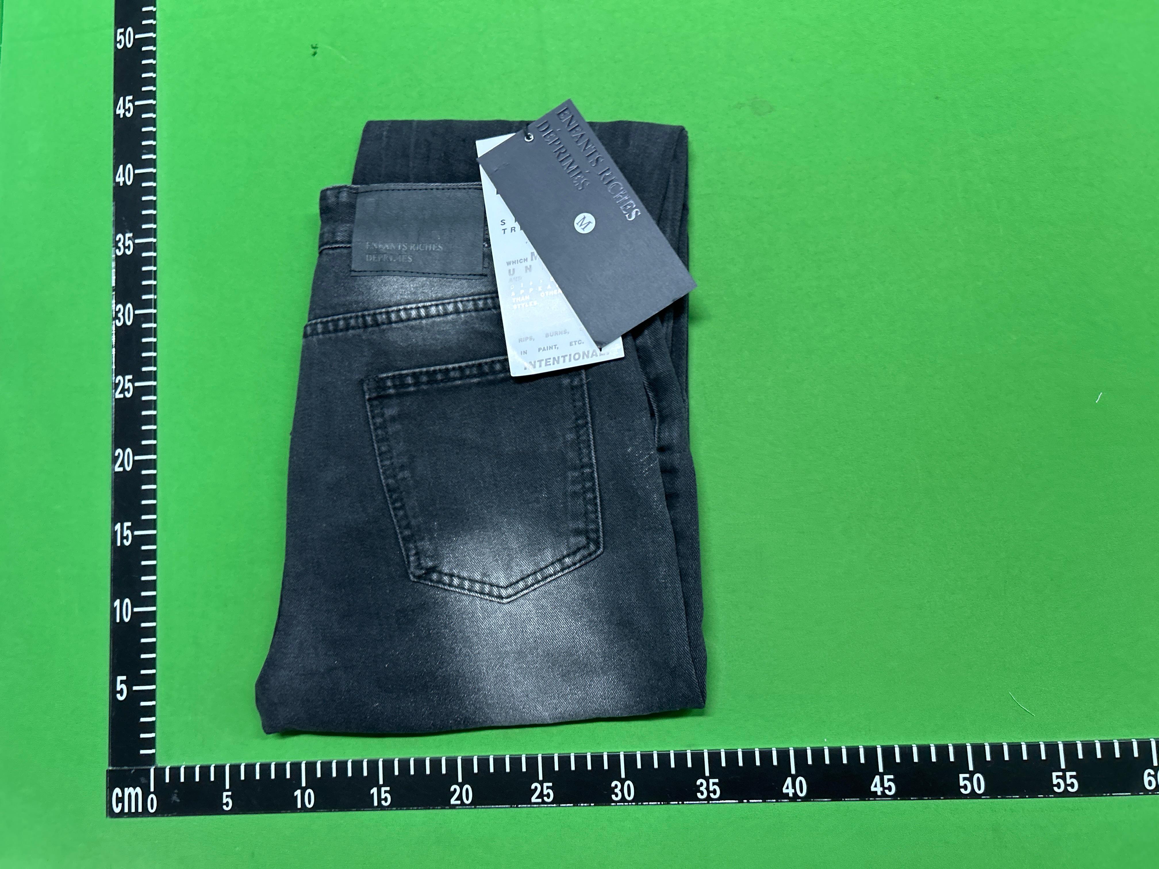 Foto QC 5 de Enfants Riches Déprimés Distressed Plaid Jeans Blue