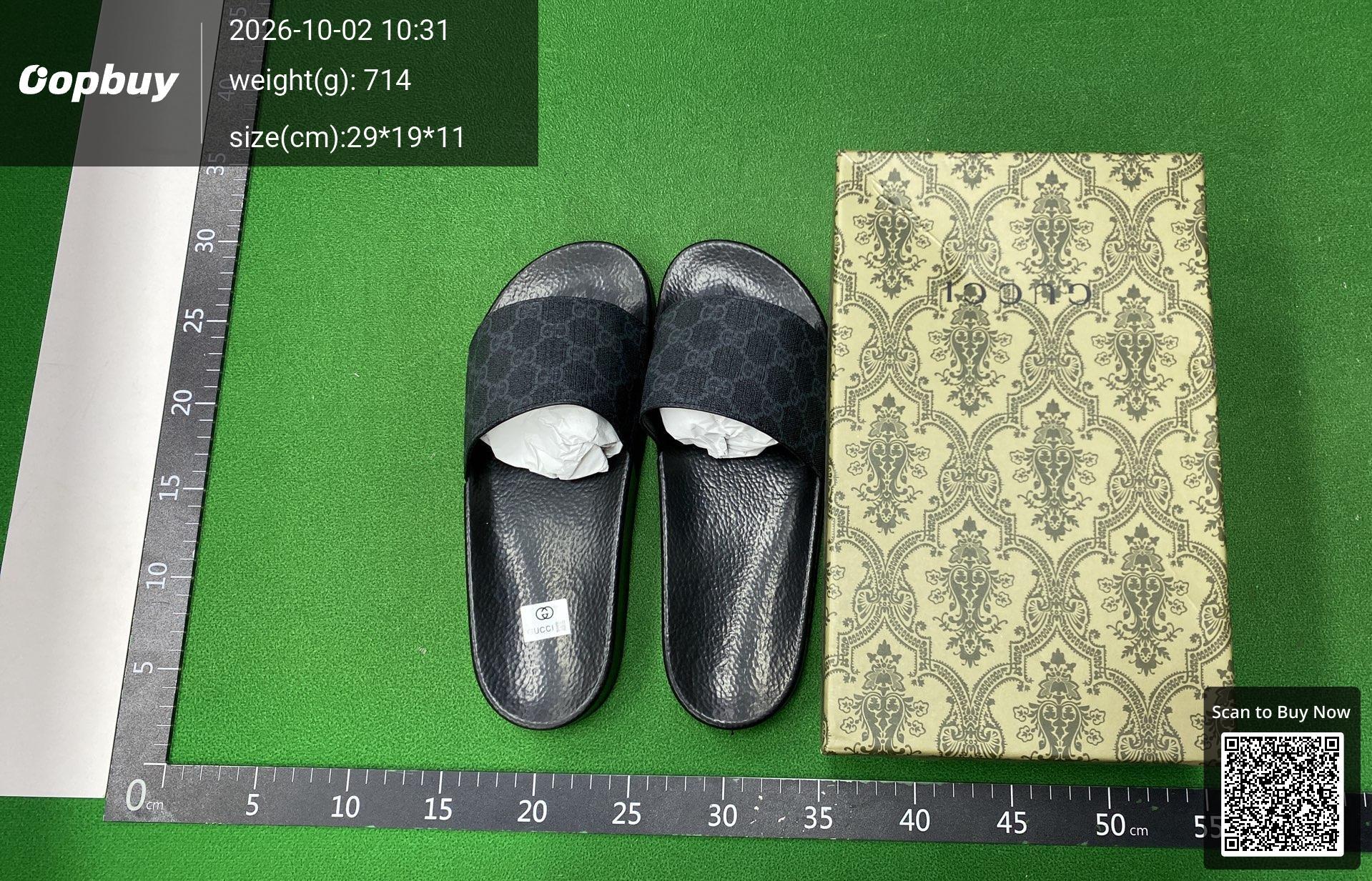 Foto QC 1 de Gucci Web Slide Rubber Black