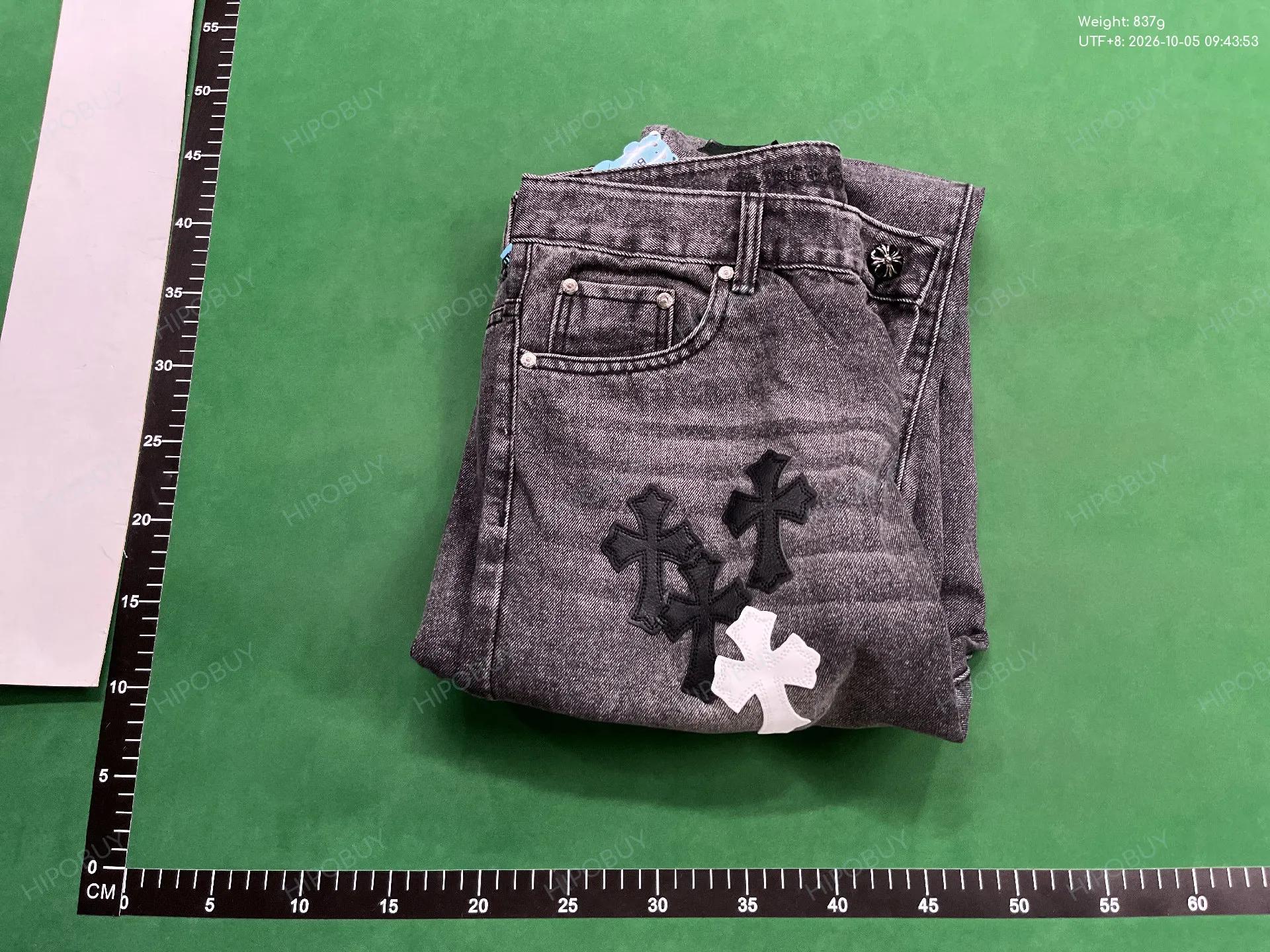 Foto QC 4 de Chrome Hearts Cross Patch Pants Black & Checkered Chino Tan