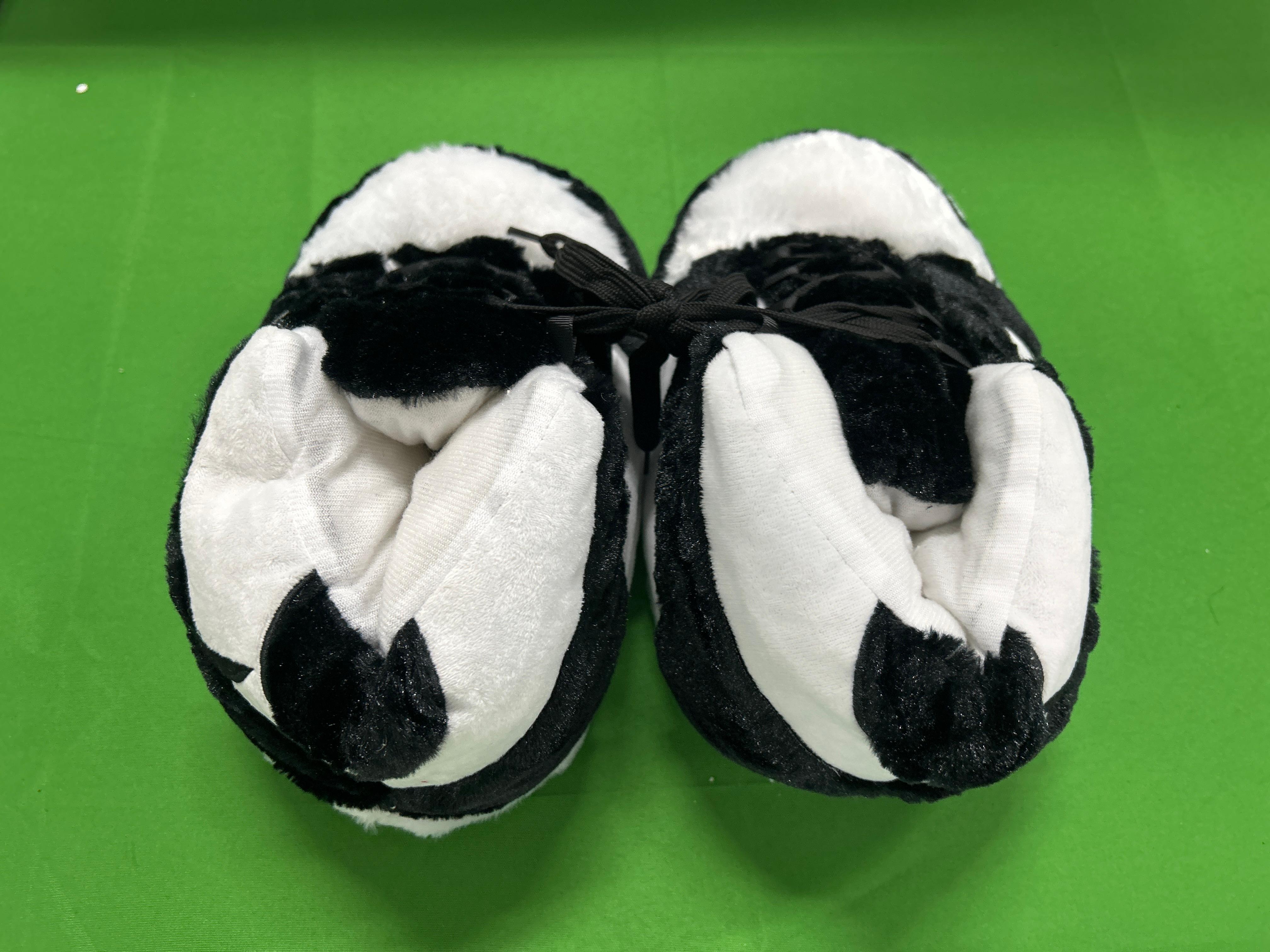 Foto QC 1 de Other AJ1 Panda Design Plush Slippers Black/White