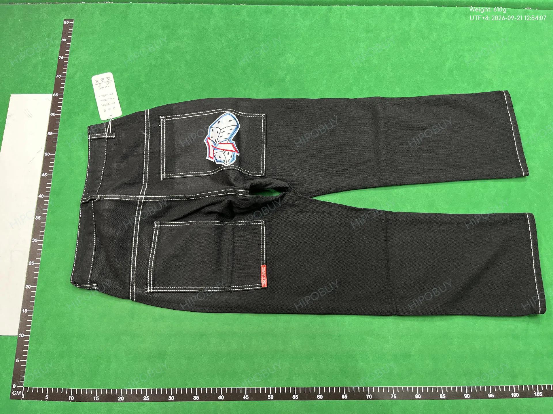 Foto QC 7 de JNCO Y2K Jeans Embroidered Wide Leg Blue