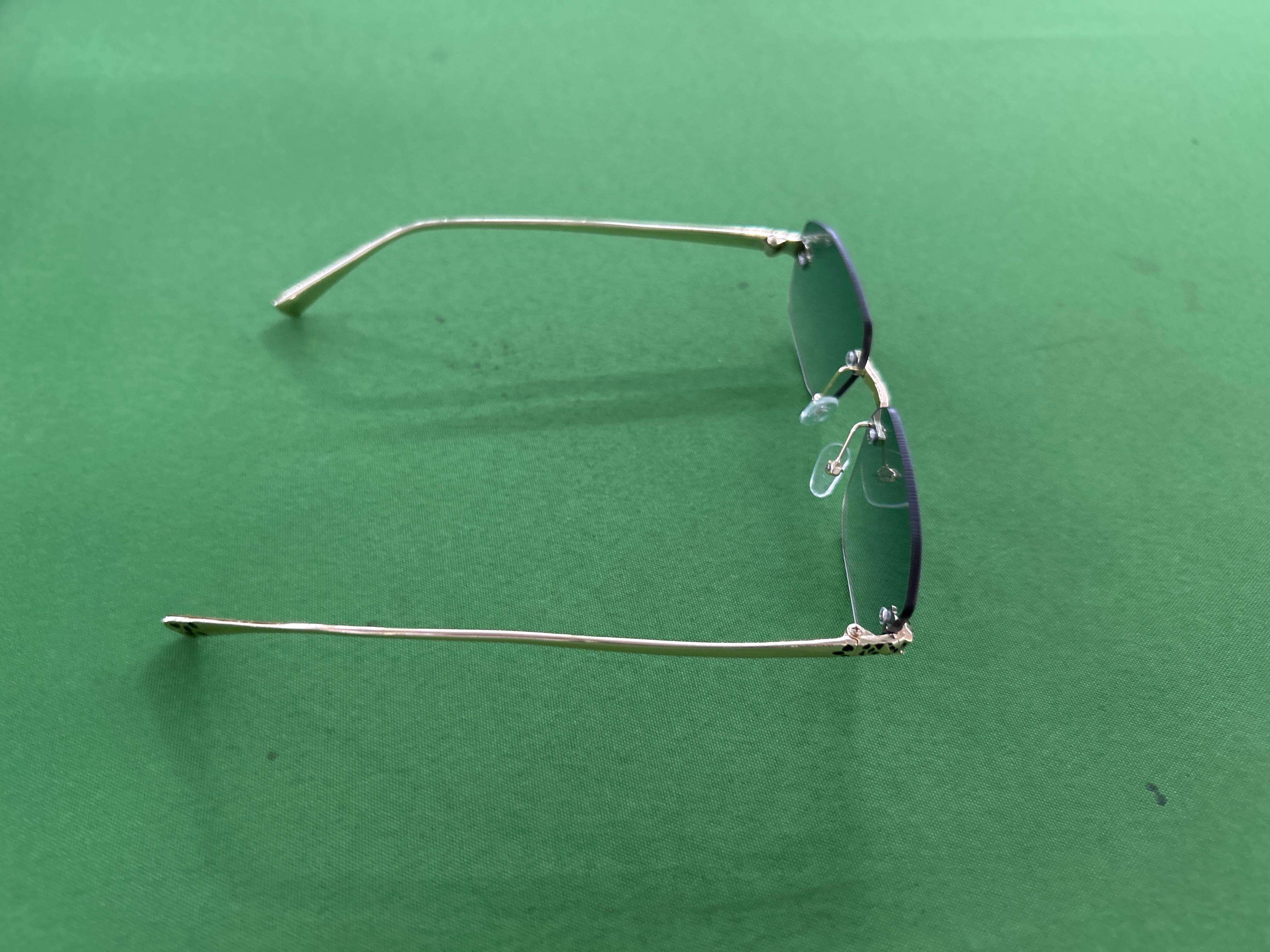 Foto QC 2 de Unbranded Rimless Polygonal Metal Sunglasses Gold Clear