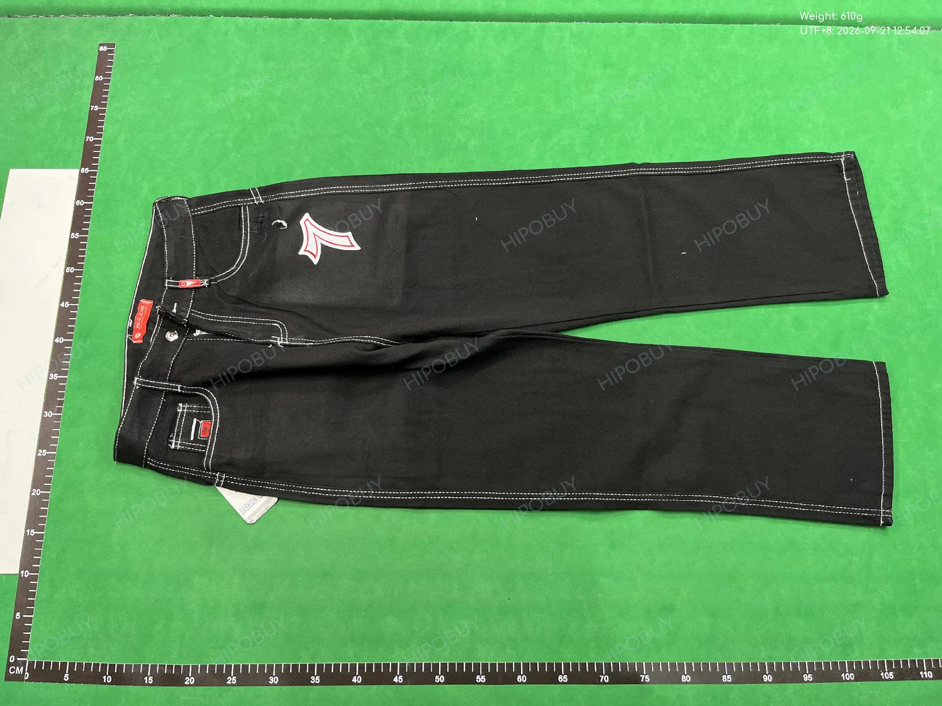 Foto QC 6 de JNCO Y2K Jeans Embroidered Wide Leg Blue