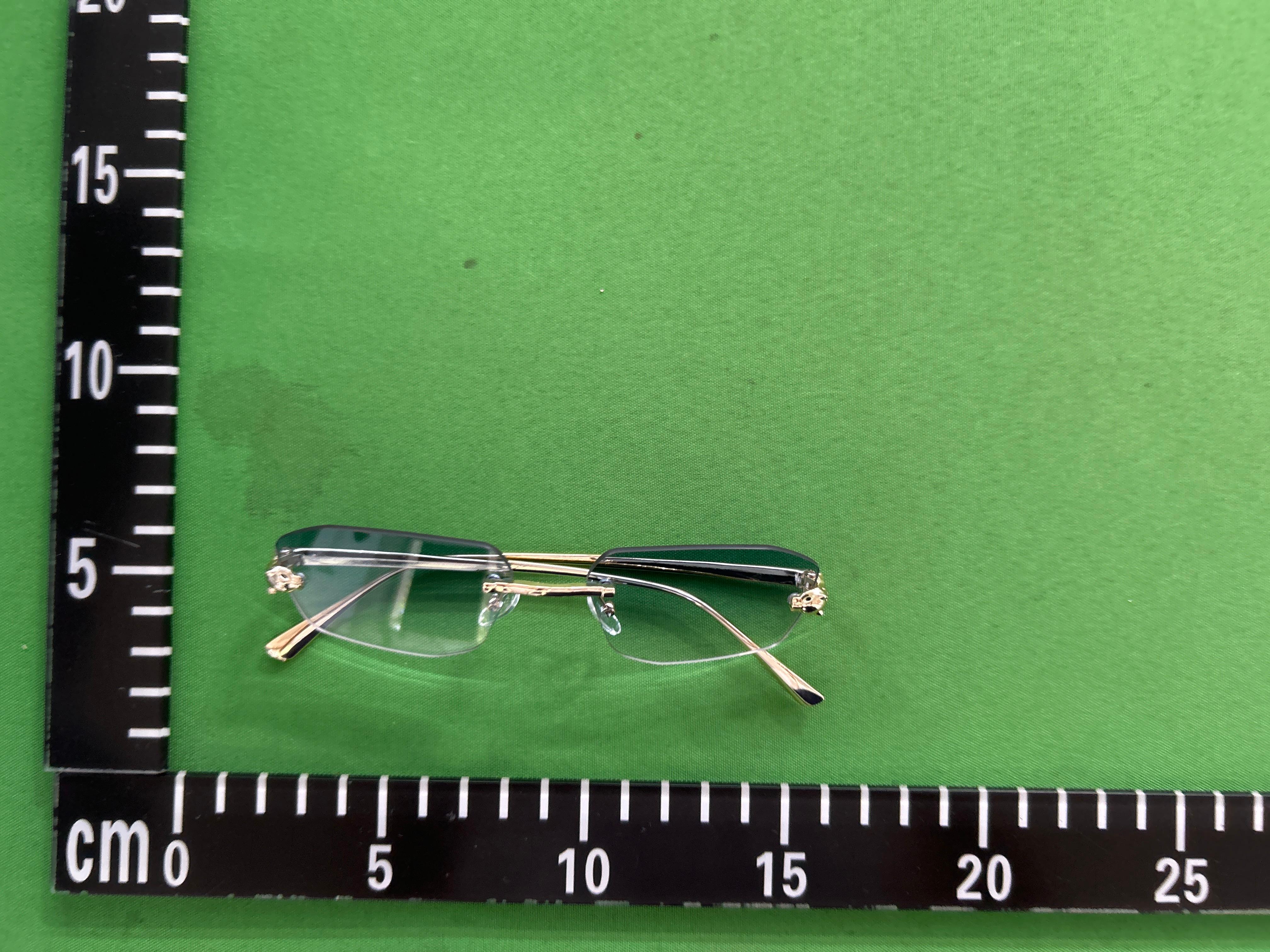 Foto QC 8 de Unbranded Rimless Polygonal Metal Sunglasses Gold Clear