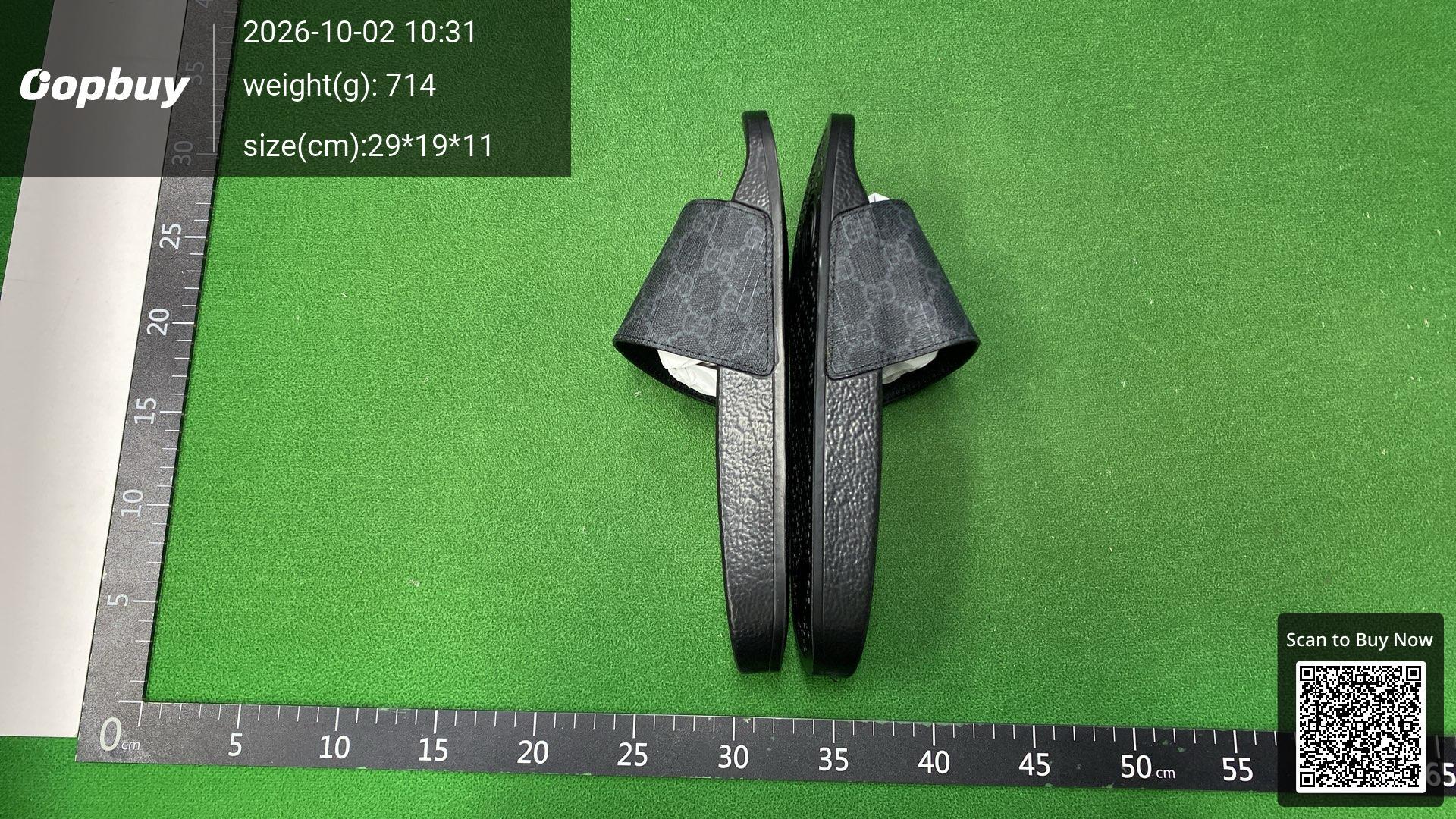 Foto QC 3 de Gucci Web Slide Rubber Black