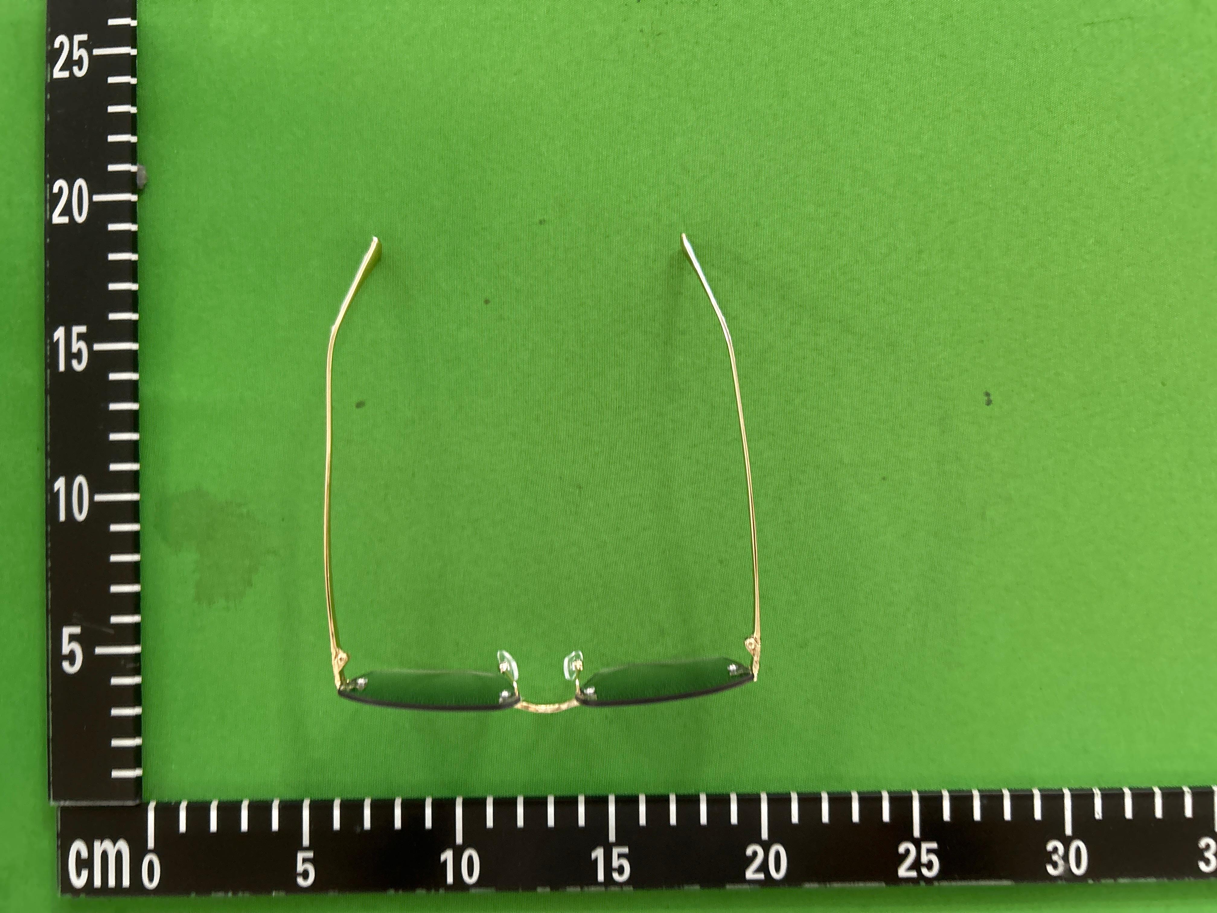 Foto QC 1 de Unbranded Rimless Polygonal Metal Sunglasses Gold Clear