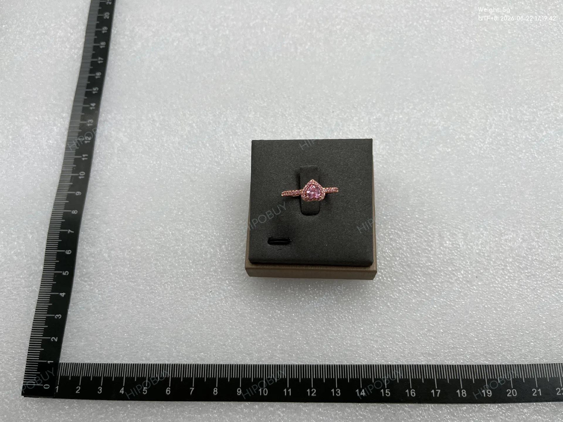 Foto QC 2 de Other Ring Metal Blue Heart Crystal Rose Gold