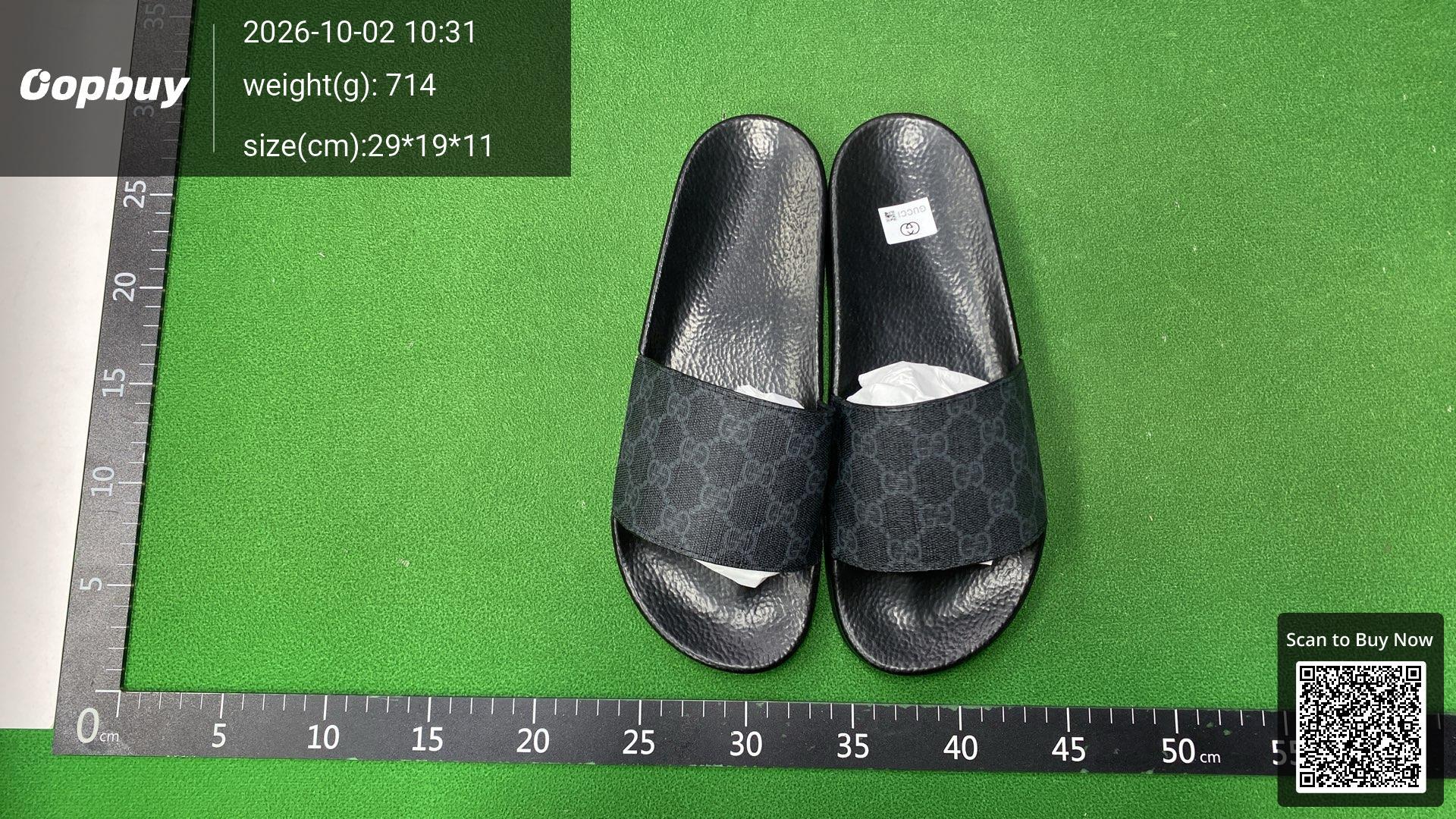 Foto QC 5 de Gucci Web Slide Rubber Black