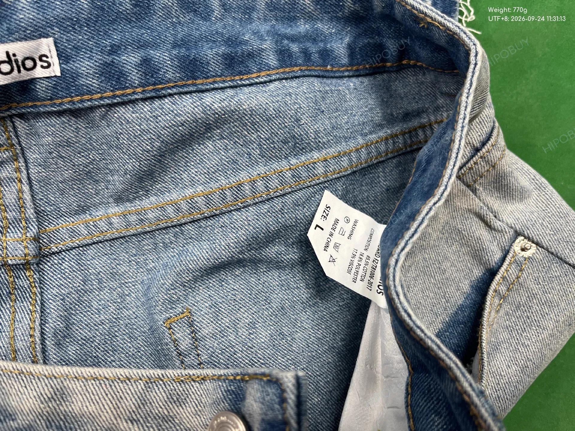 Foto QC 1 de Acne Studios Jeans Double-Layered Distressed Raw Hem Flared Light Blue