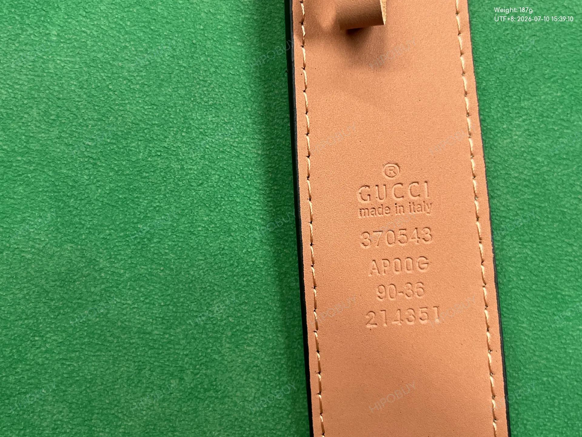 Foto QC 1 de Gucci Interlocking G Belt Black Gucci Signature Leather