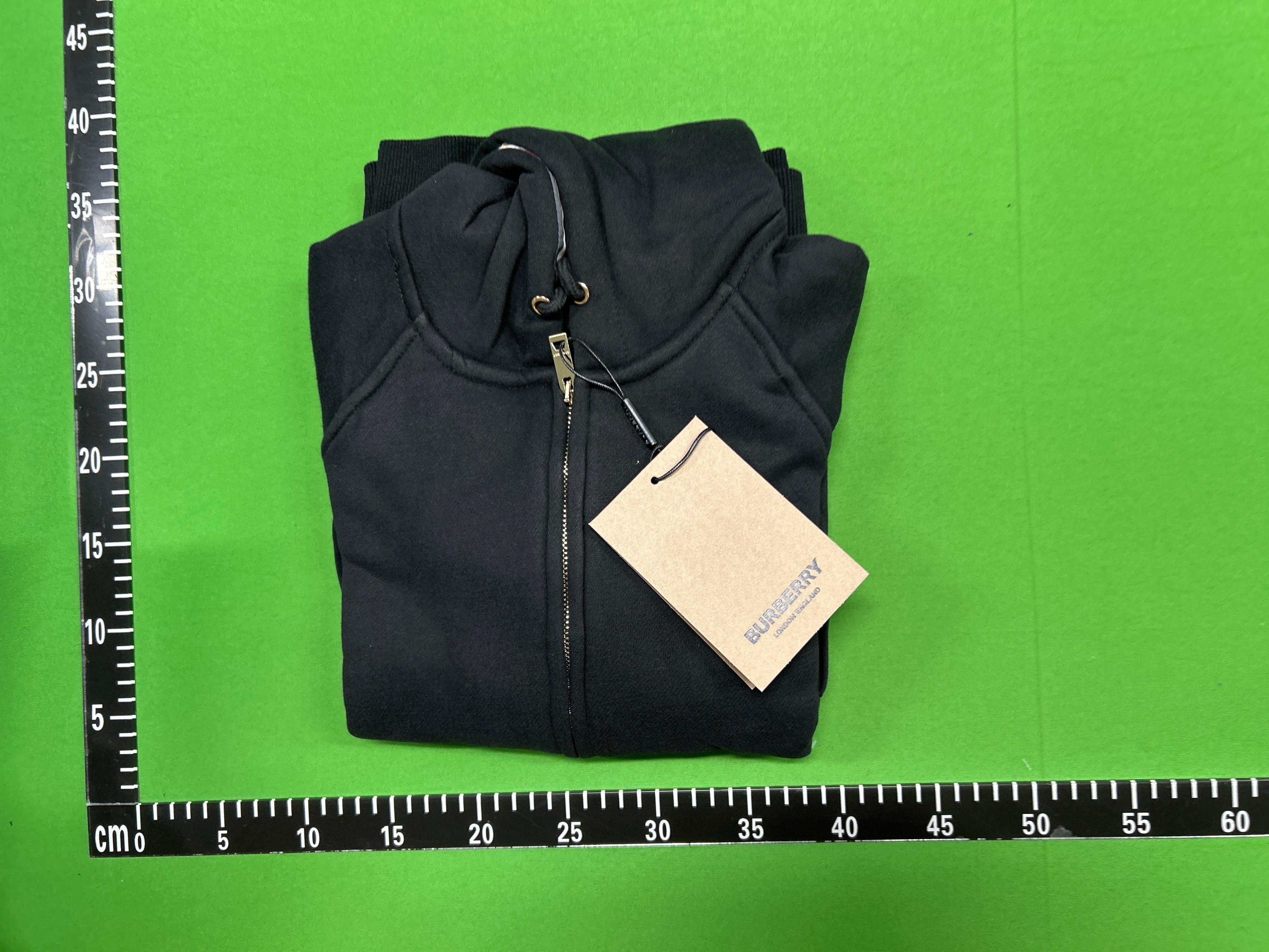 Foto QC 5 de Burberry Zip Sweater Vintage Check Hood Grey