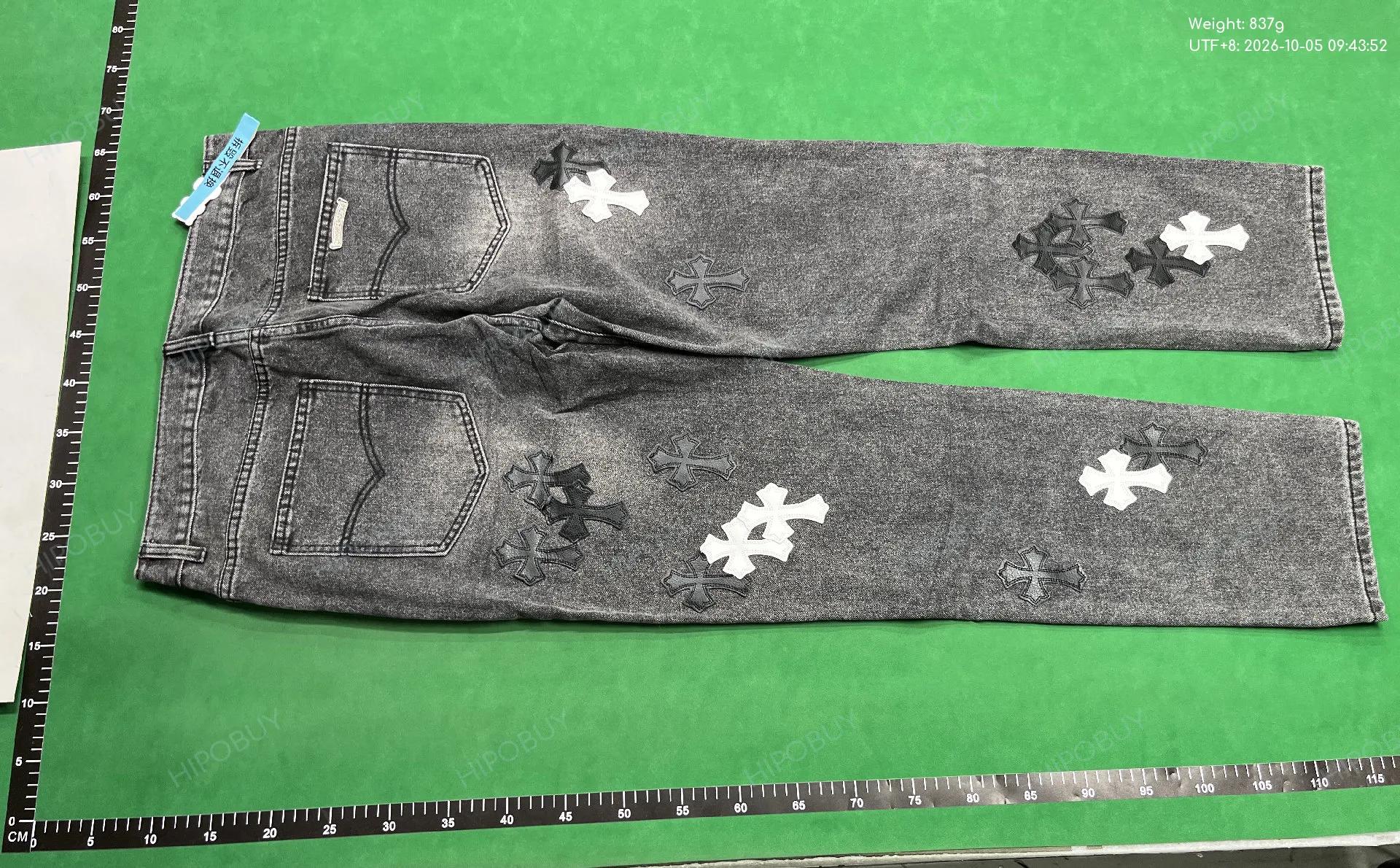 Foto QC 3 de Chrome Hearts Cross Patch Pants Black & Checkered Chino Tan
