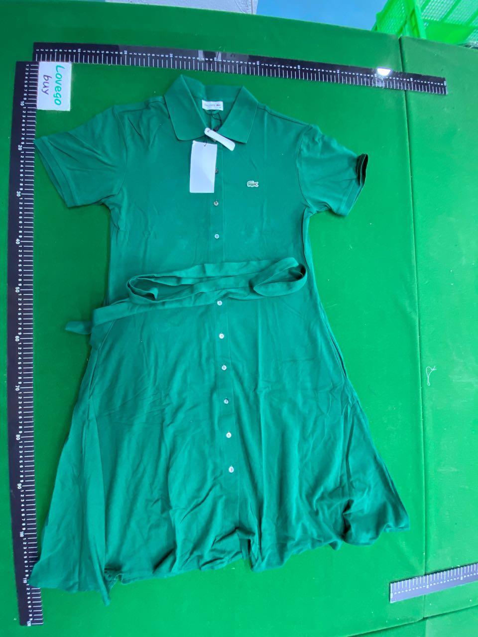 Foto QC 2 de Lacoste Shirt Belted Pique Polo Dress Yellow
