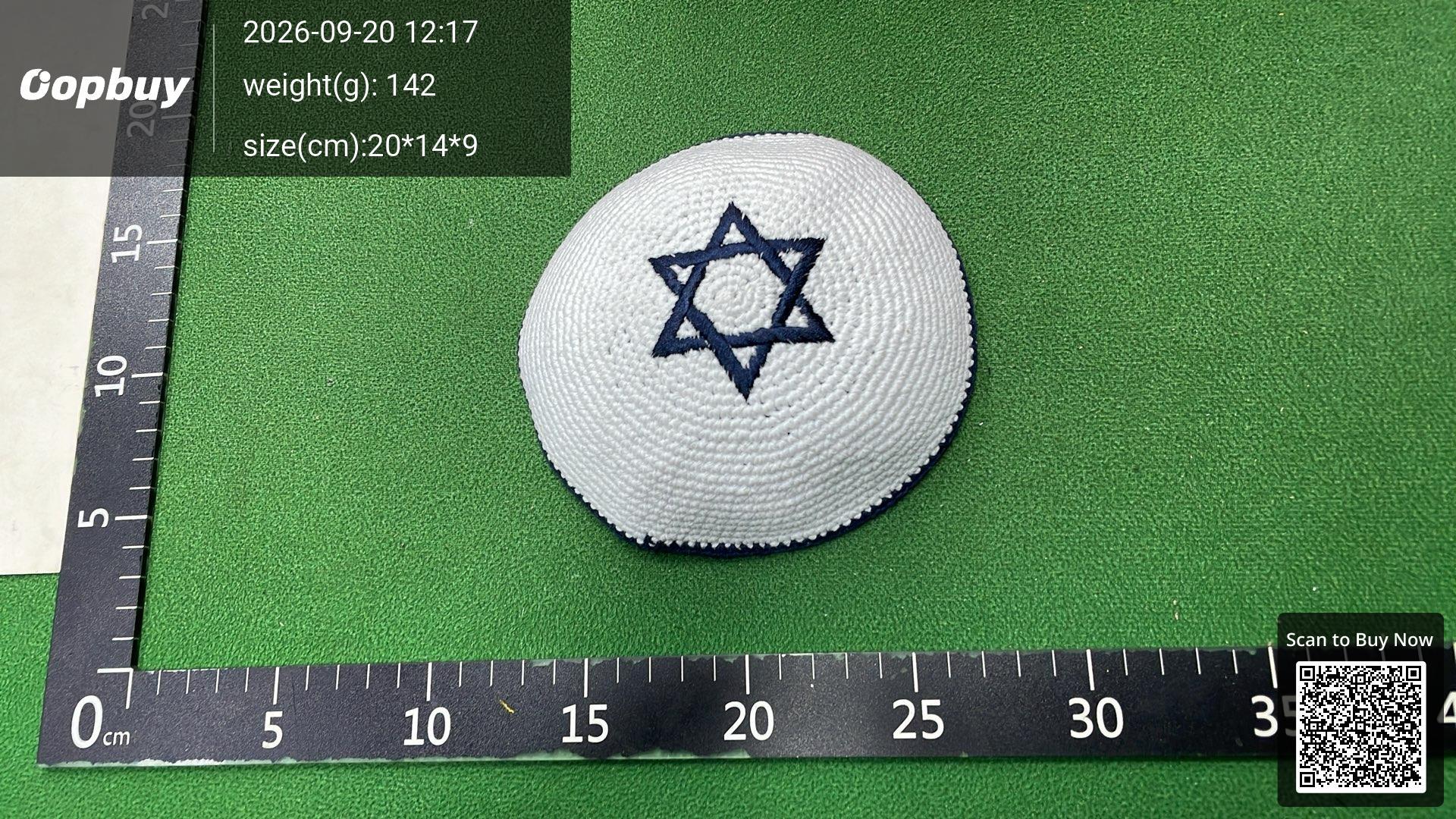 Foto QC 1 de Unbranded Star of David Kippah Blue/White