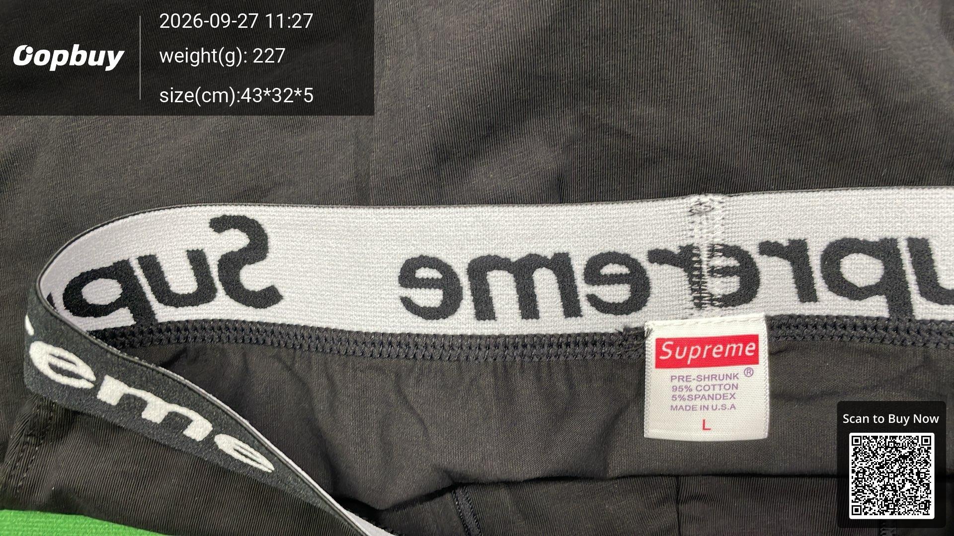 Foto QC 5 de Supreme Underwear Cotton Boxer Briefs Red