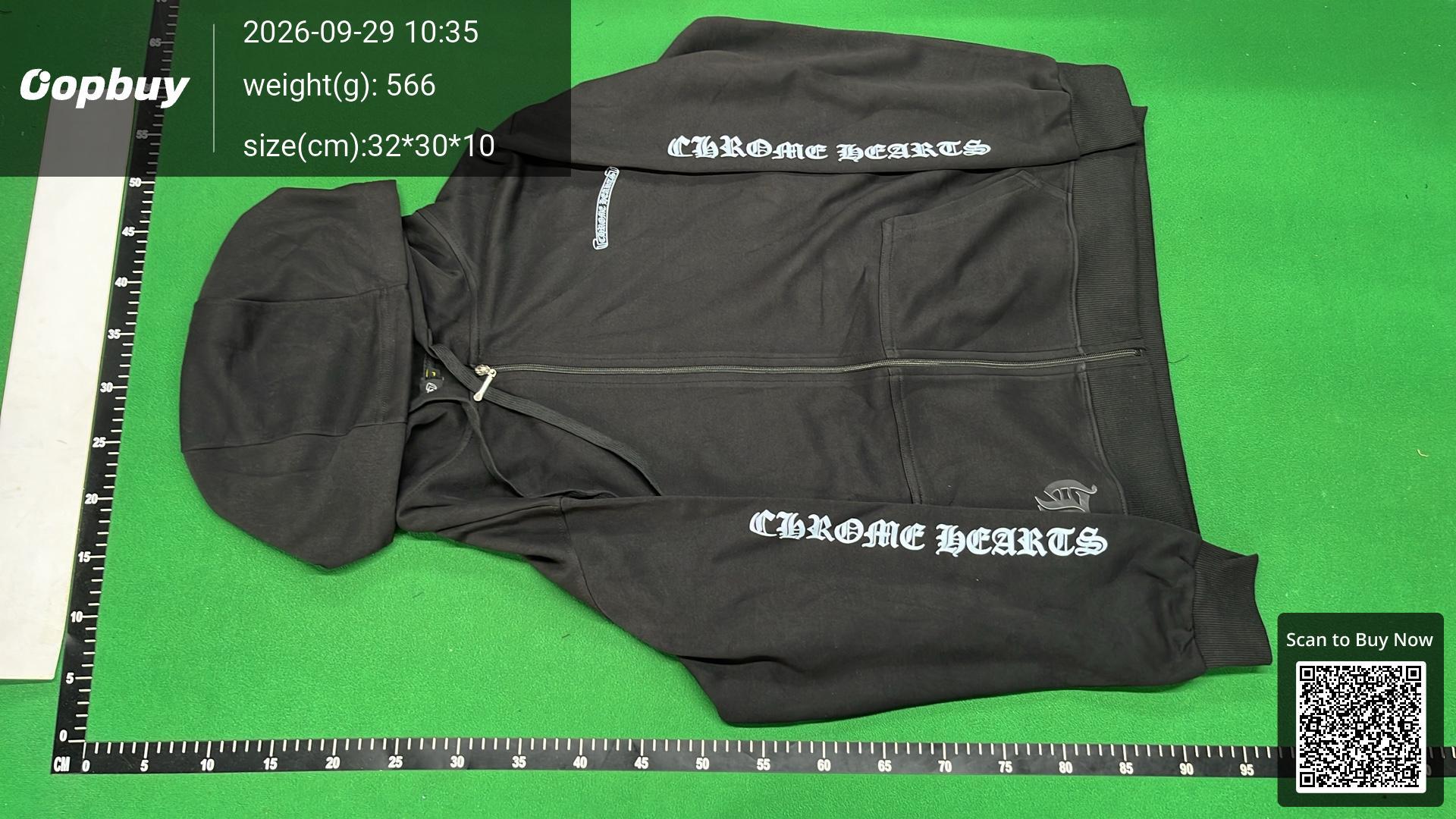 Foto QC 6 de Chrome Hearts Horseshoe Cross Zip-Up Jacket Black