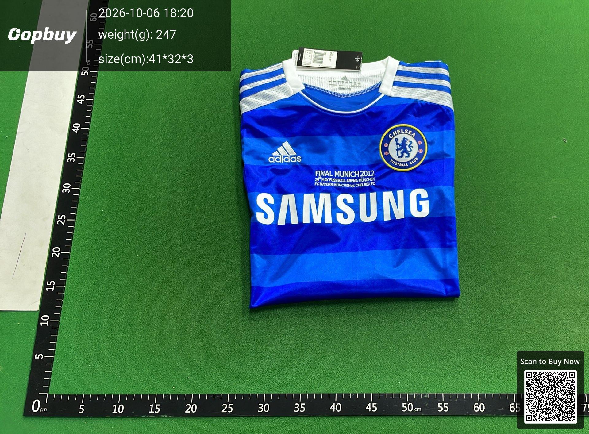 Foto QC 8 de adidas x Chelsea FC Retro 2012/13 Home Long Sleeve Eden Hazard Jersey Blue Gold