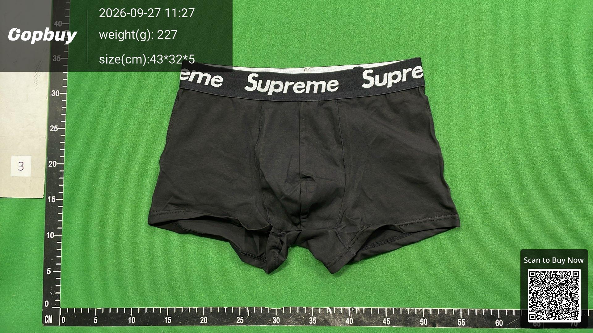 Foto QC 6 de Supreme Underwear Cotton Boxer Briefs Red