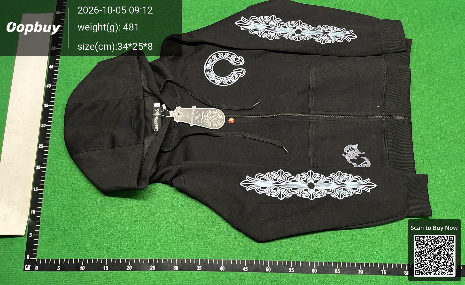 Foto QC 2 de Chrome Hearts Horseshoe Cross Zip-Up Jacket Black