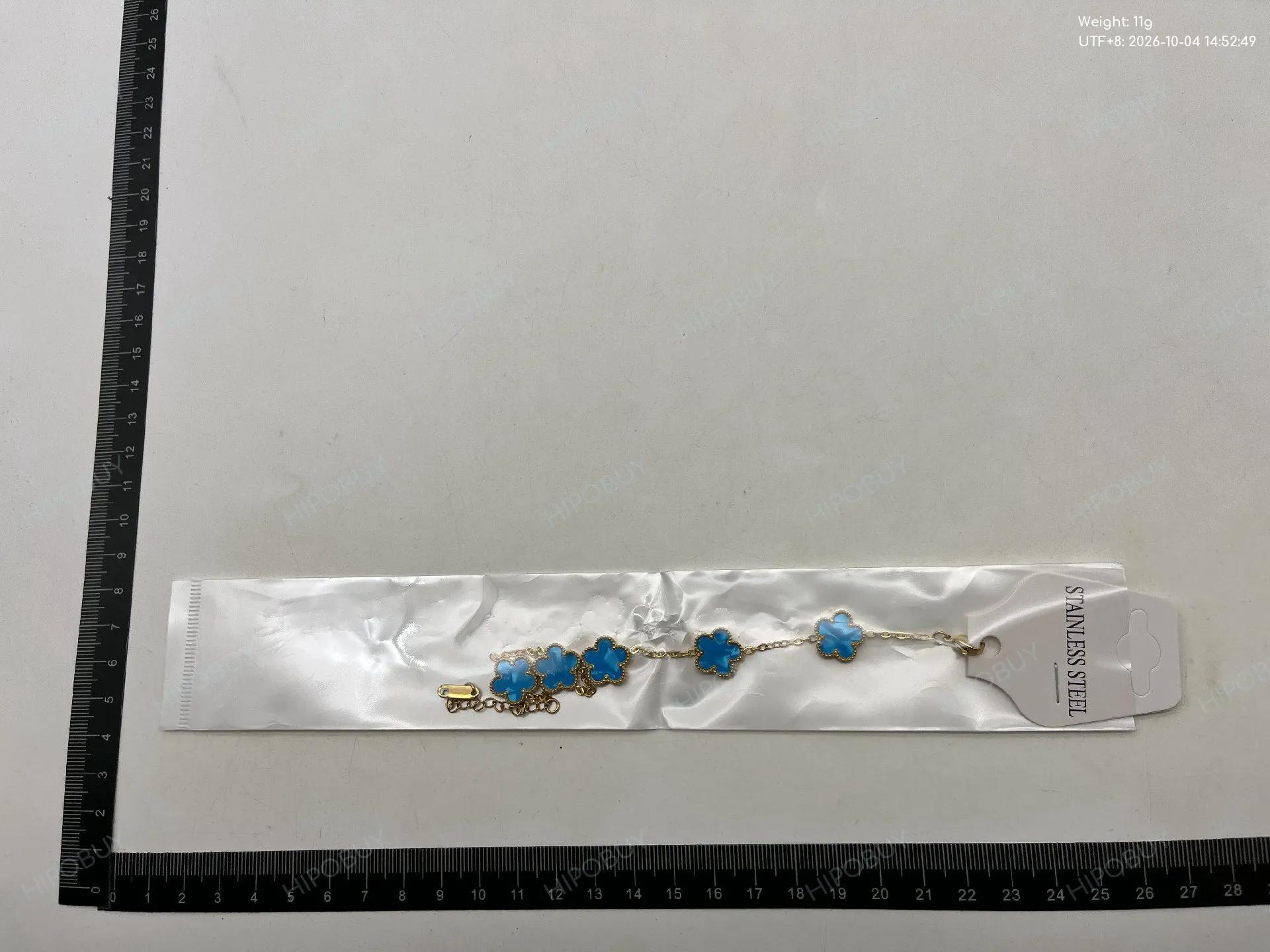 Foto QC 1 de Other Five-Leaf Clover Bracelet Titanium Steel Gold