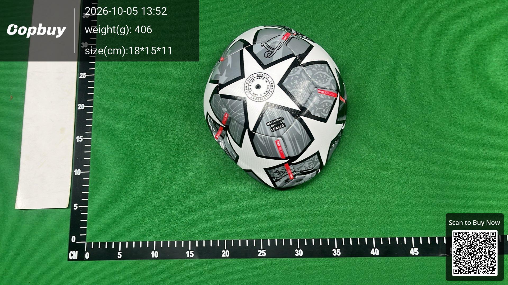 Foto QC 6 de Generic Star Pattern Soccer Ball Size 5 White/Blue/Black