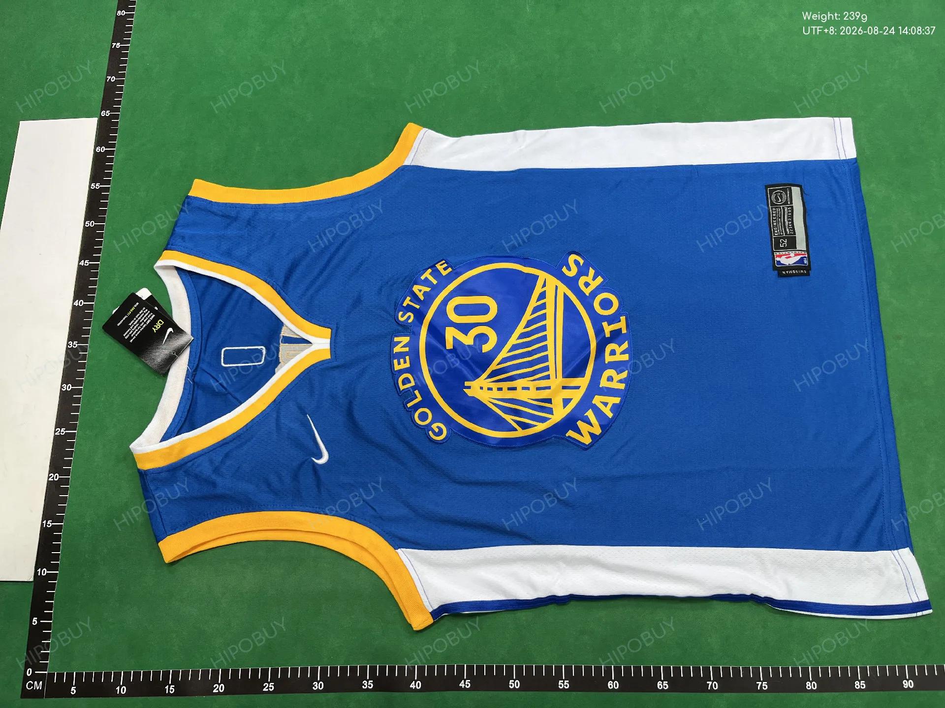 Foto QC 2 de Mitchell & Ness x Golden State Warriors Retro 2009/10 Stephen Curry Road Jersey Navy