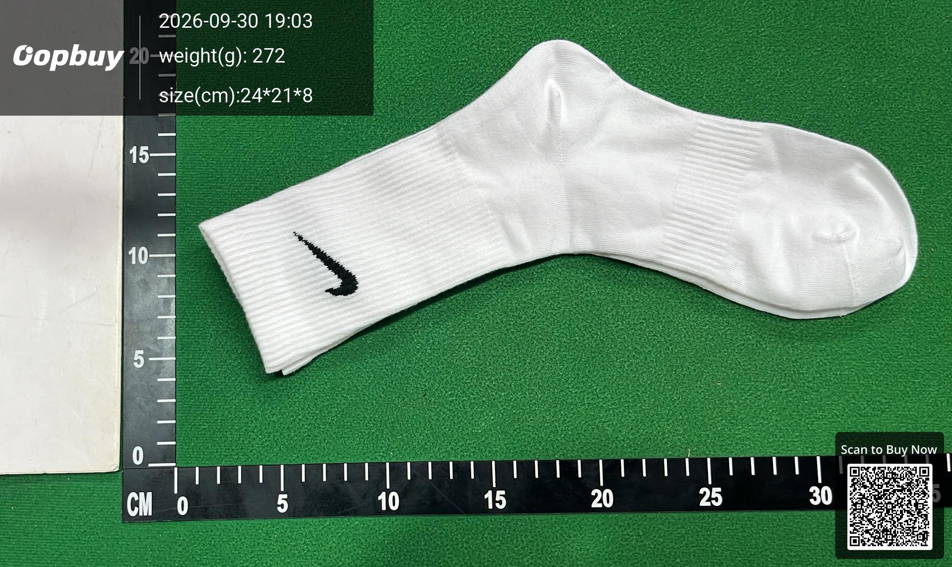 Foto QC 5 de Nike Crew Socks Cushioned White Black