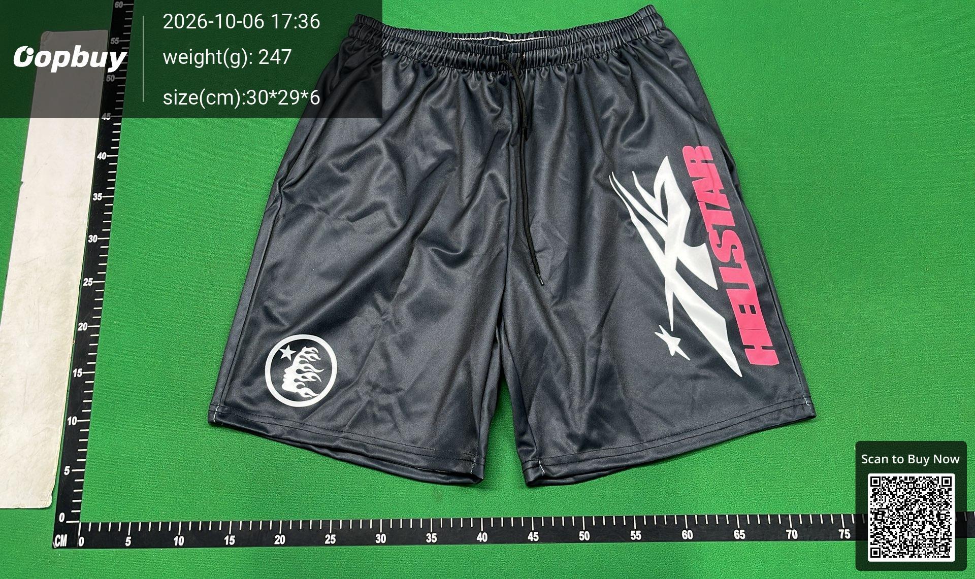 Foto QC 6 de Hellstar Sweat Shorts Flame Print Black
