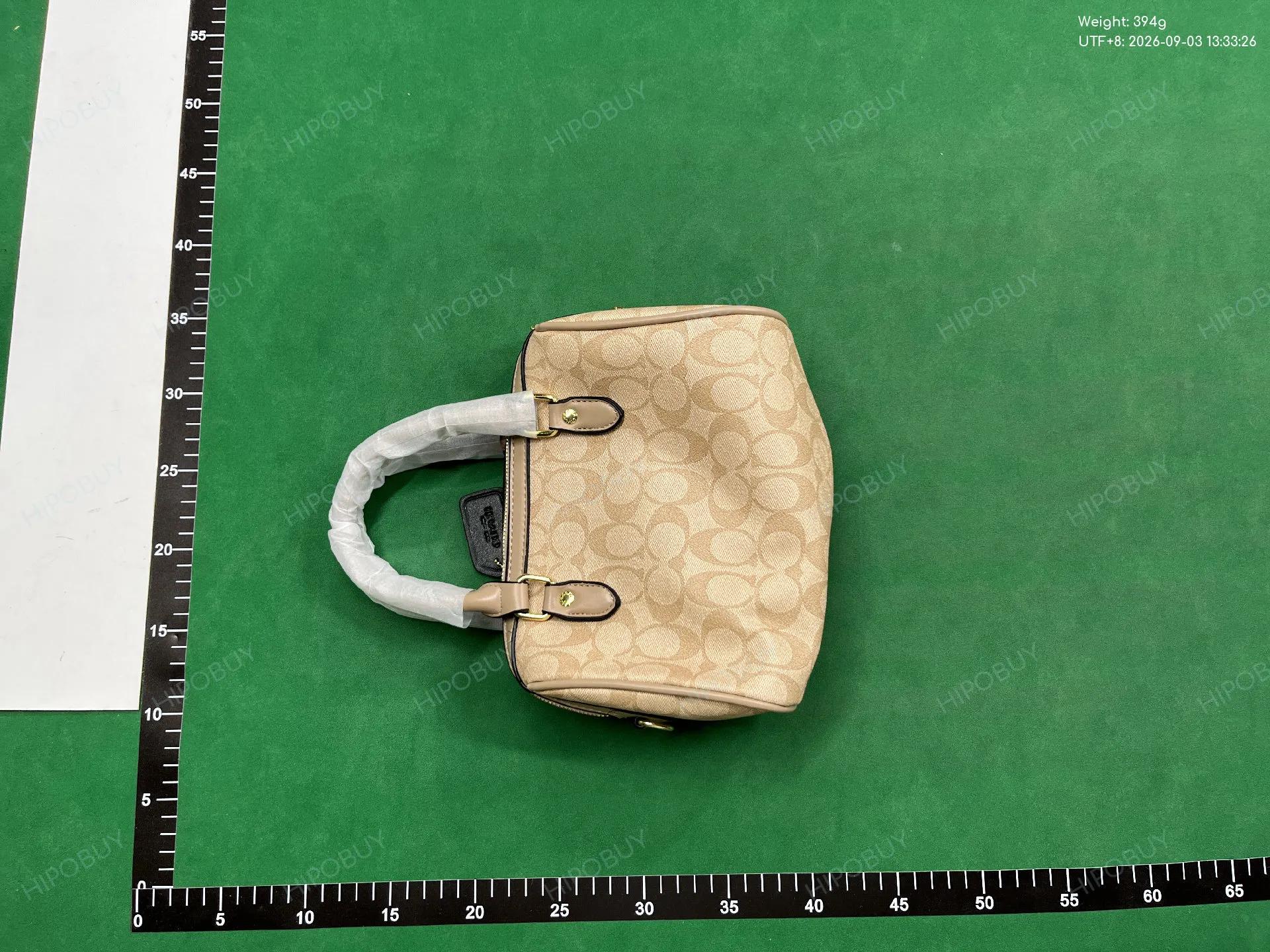 Foto QC 4 de Coach Rowan Satchel Mini Signature Canvas Brown