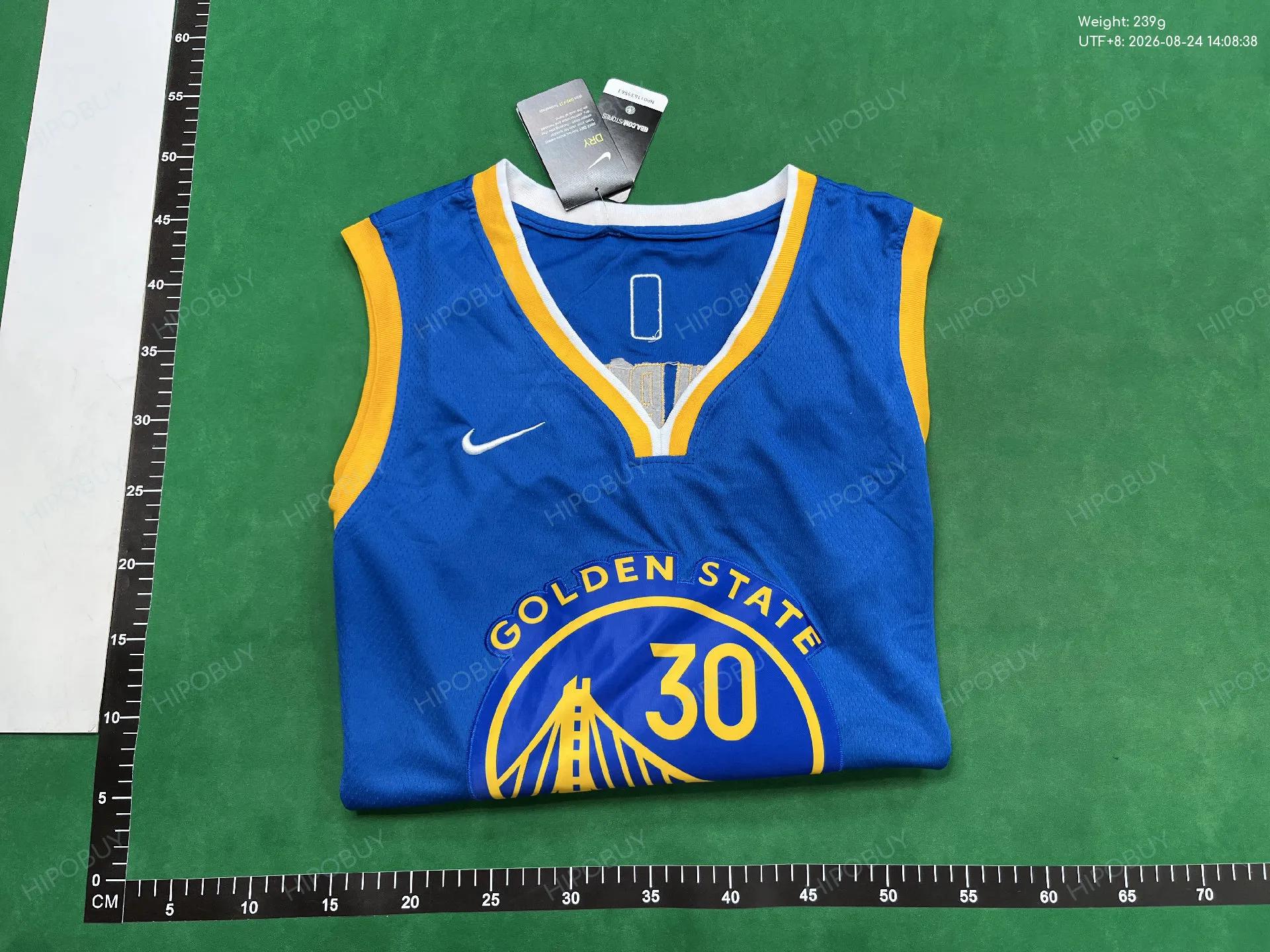 Foto QC 4 de Mitchell & Ness x Golden State Warriors Retro 2009/10 Stephen Curry Road Jersey Navy