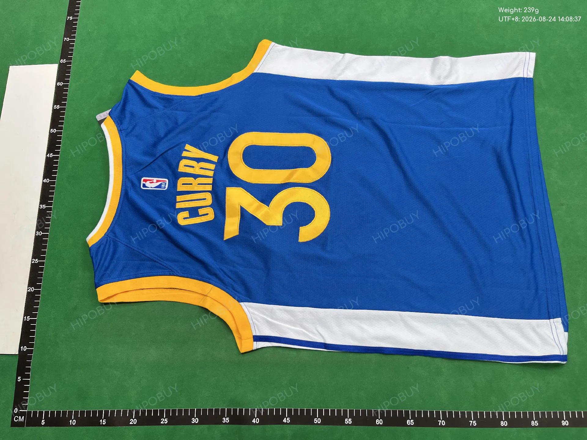 Foto QC 3 de Mitchell & Ness x Golden State Warriors Retro 2009/10 Stephen Curry Road Jersey Navy