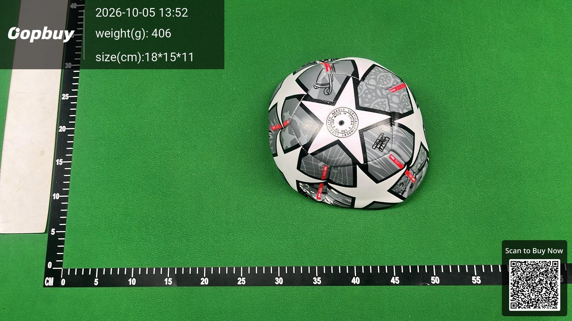 Foto QC 4 de Generic Star Pattern Soccer Ball Size 5 White/Blue/Black