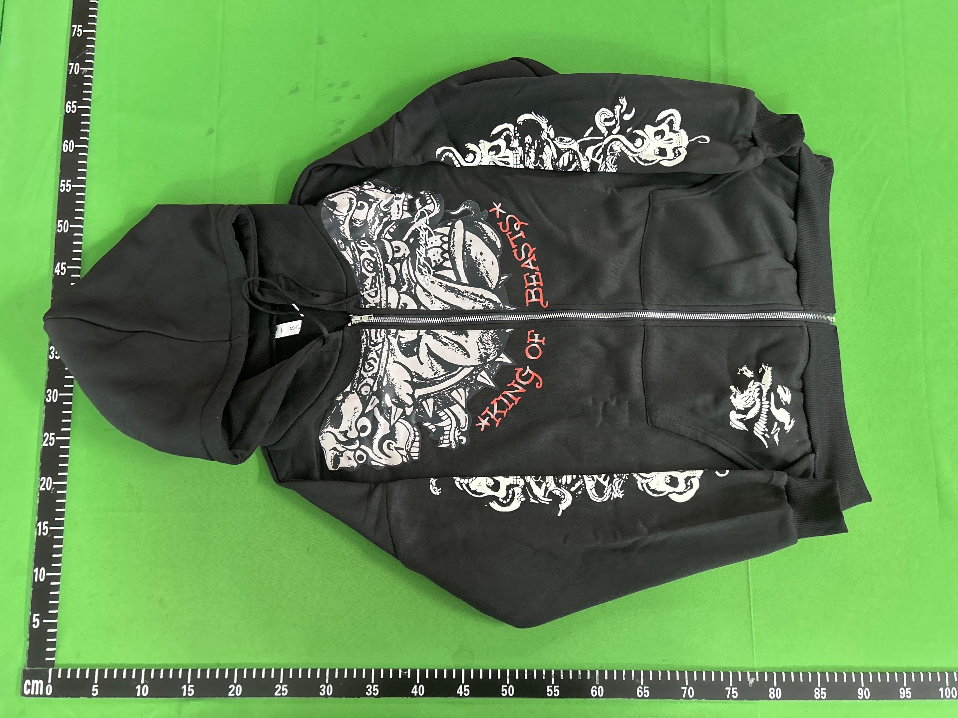 Foto QC 3 de Ed Hardy Cream Soda Zip Sweater Skull Graphic Black