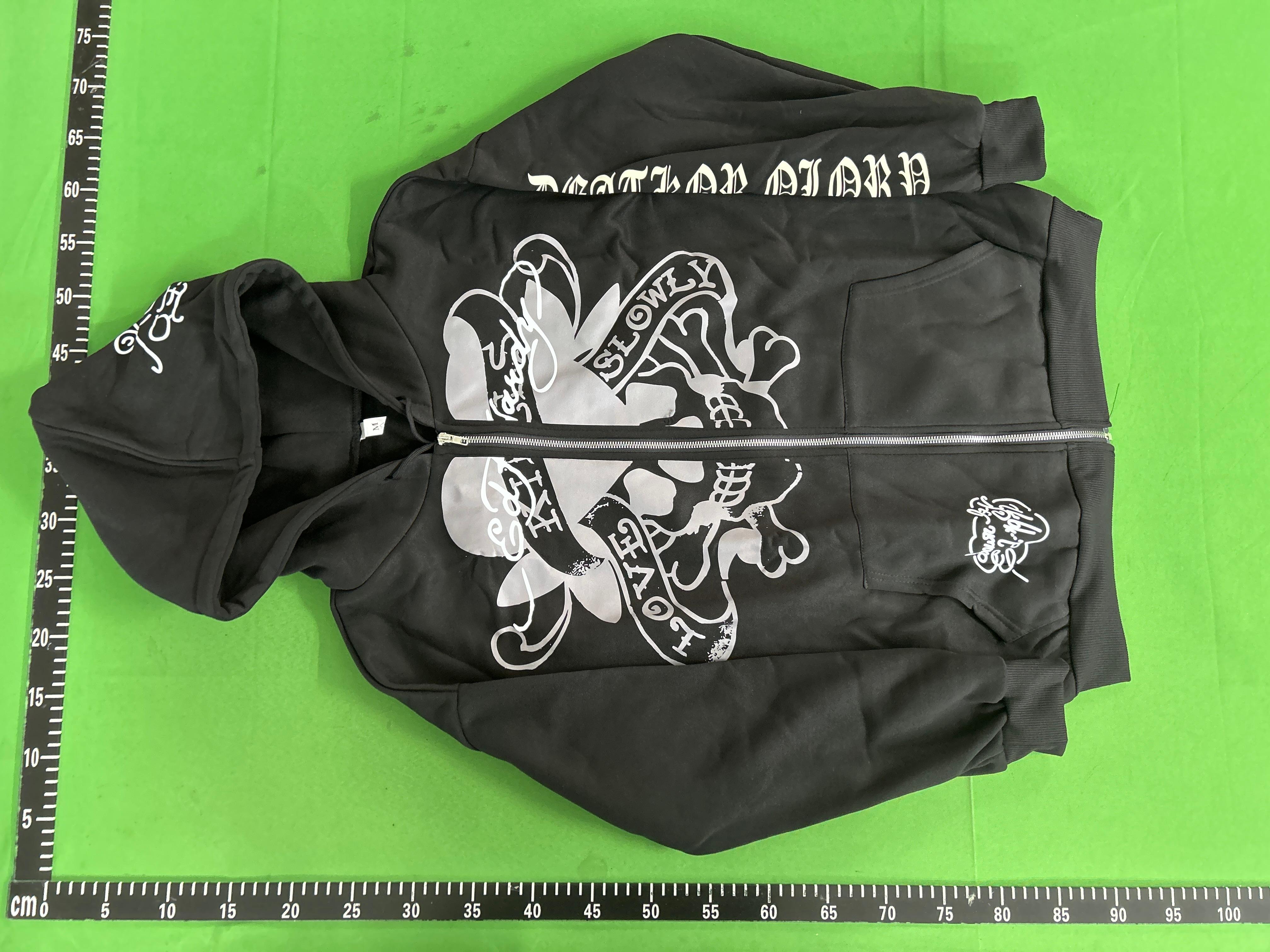 Foto QC 7 de Ed Hardy Cream Soda Zip Sweater Skull Graphic Black