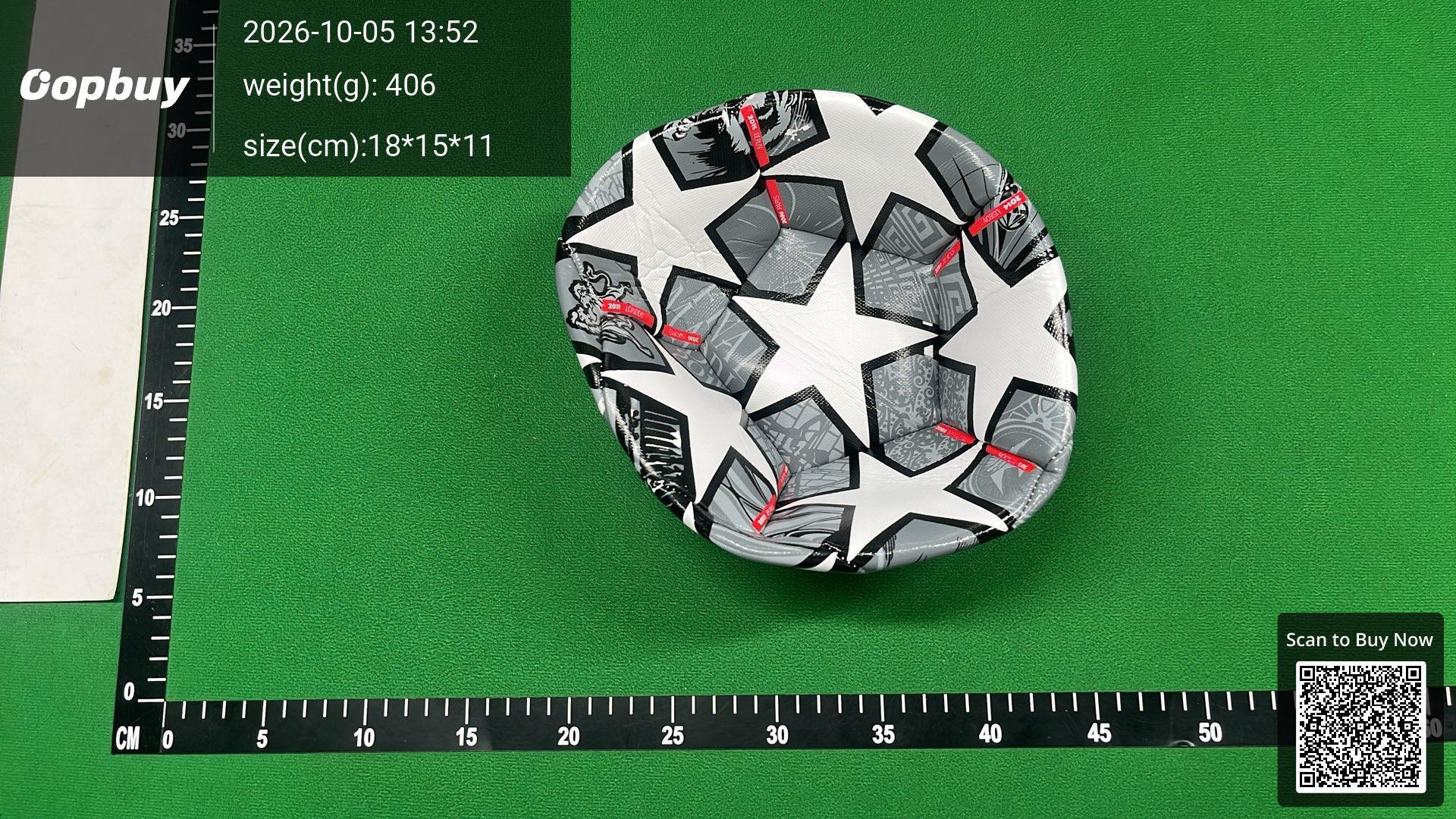 Foto QC 5 de Generic Star Pattern Soccer Ball Size 5 White/Blue/Black