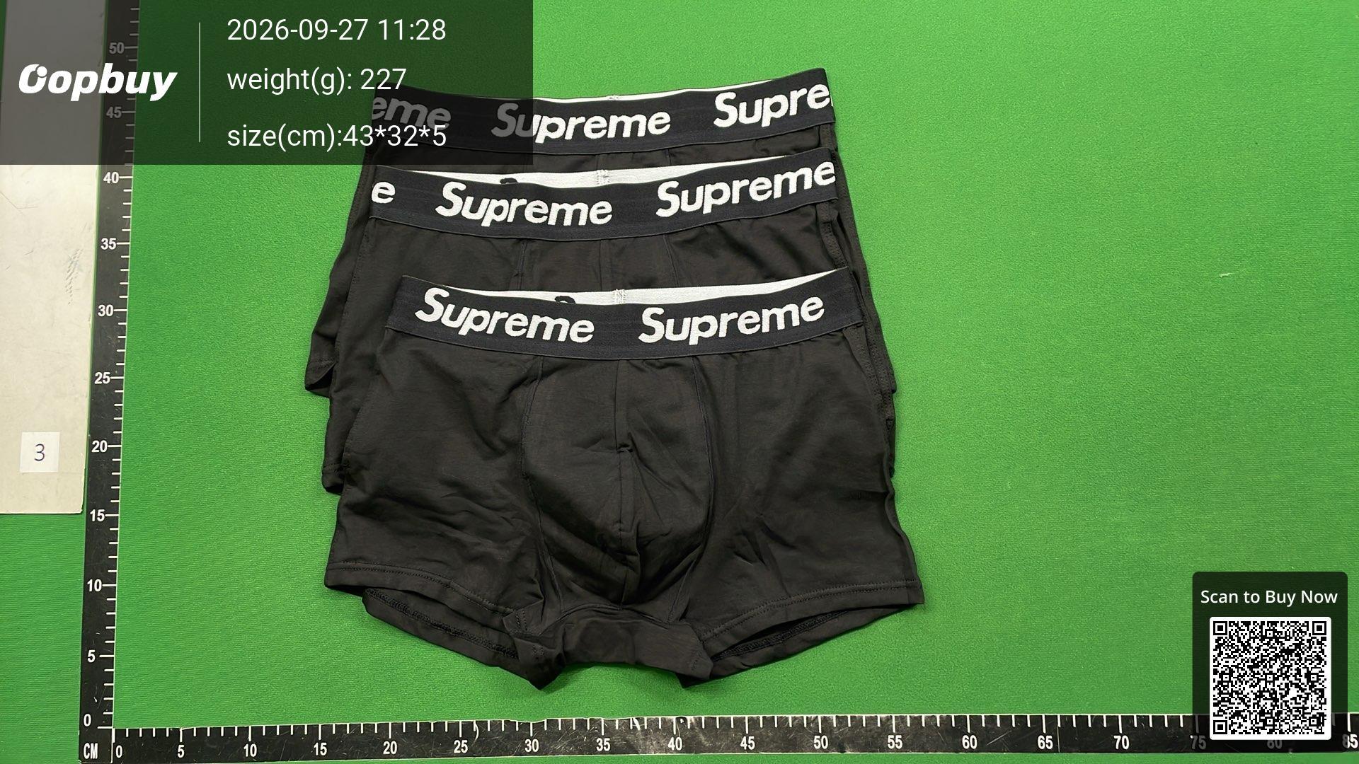 Foto QC 8 de Supreme Underwear Cotton Boxer Briefs Red