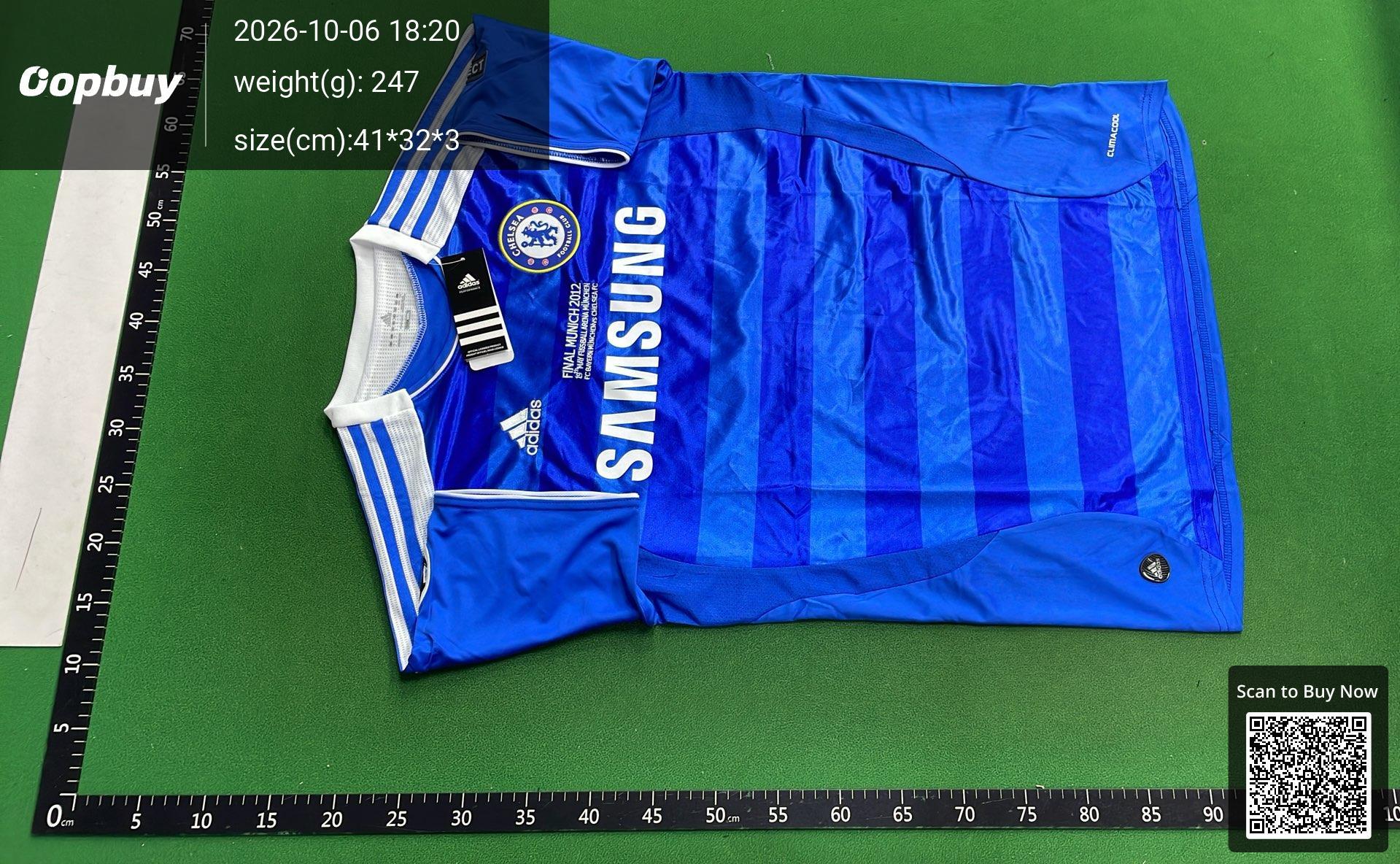 Foto QC 6 de adidas x Chelsea FC Retro 2012/13 Home Long Sleeve Eden Hazard Jersey Blue Gold