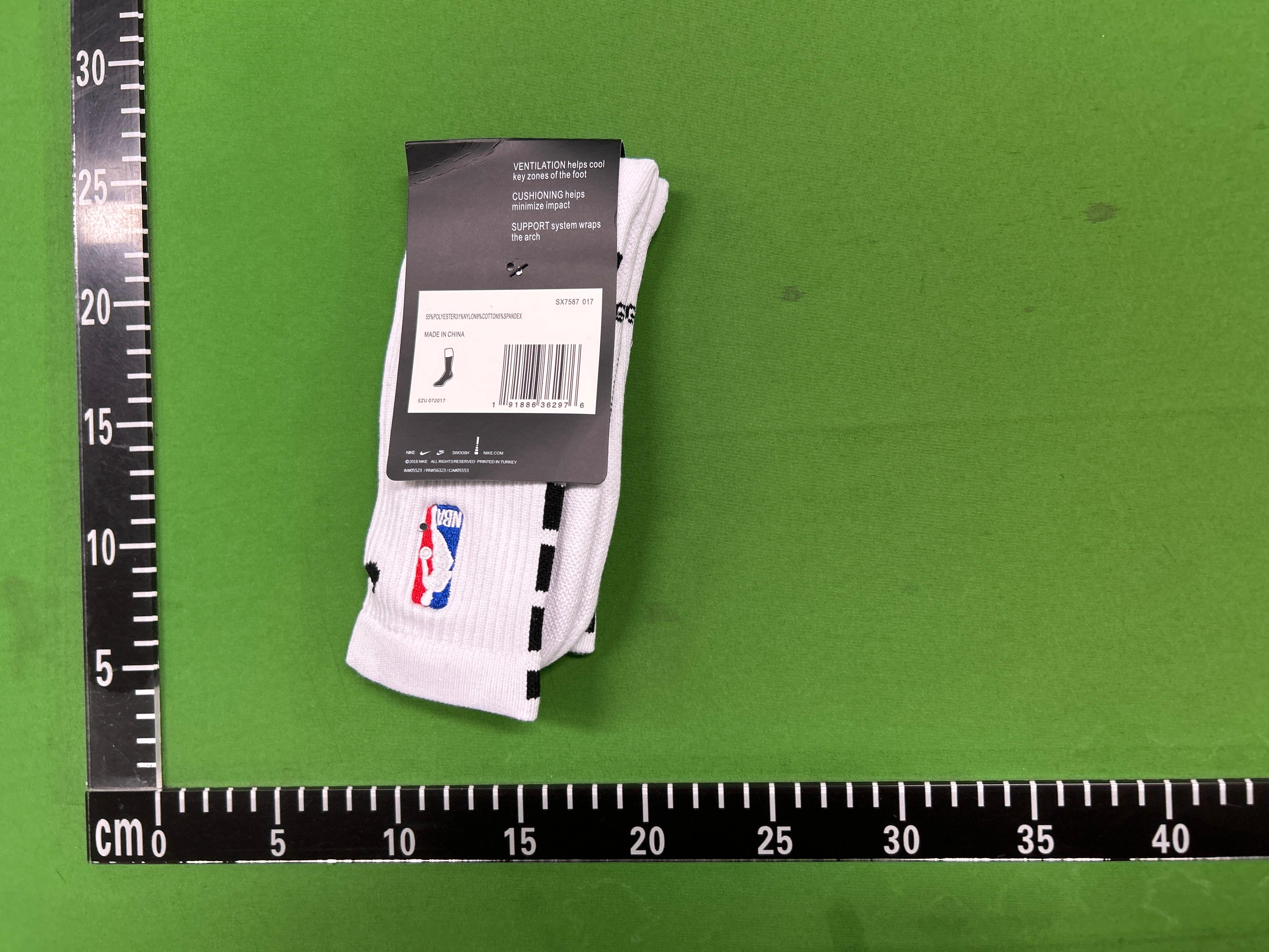 Foto QC 3 de Nike NBA Elite Crew Socks Basketball White Blue