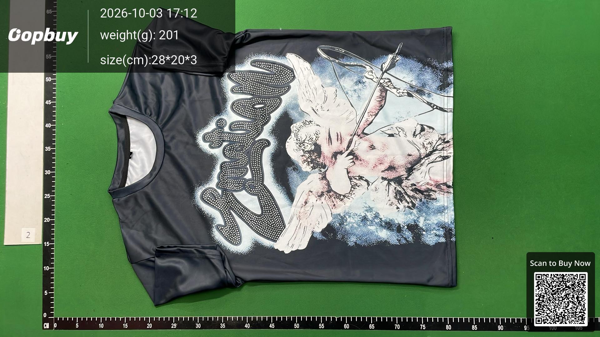 Foto QC 2 de EM T-shirt Retro Angel Emotion Print White