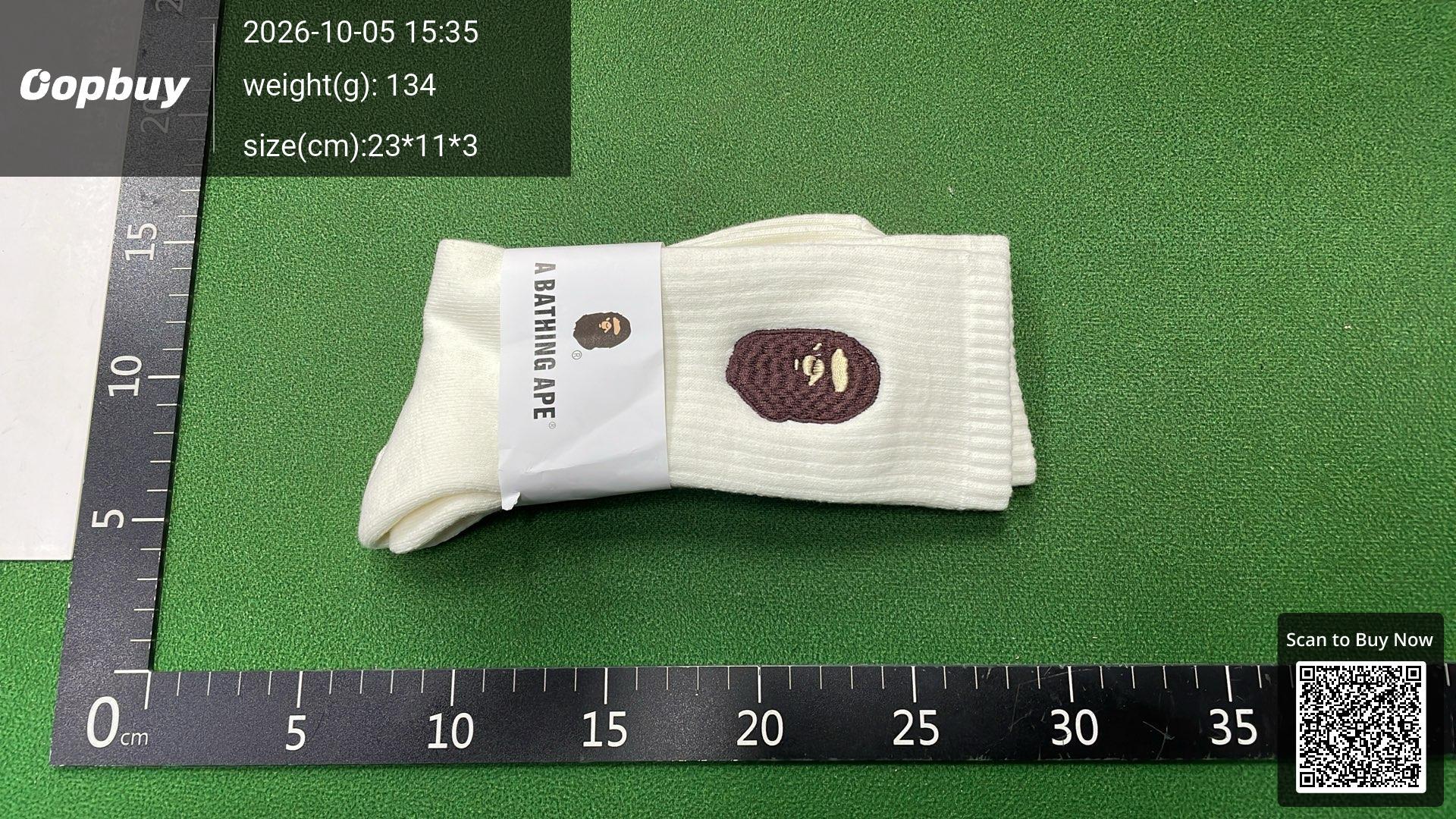 Foto QC 4 de BAPE Crew Socks Ape Head Black