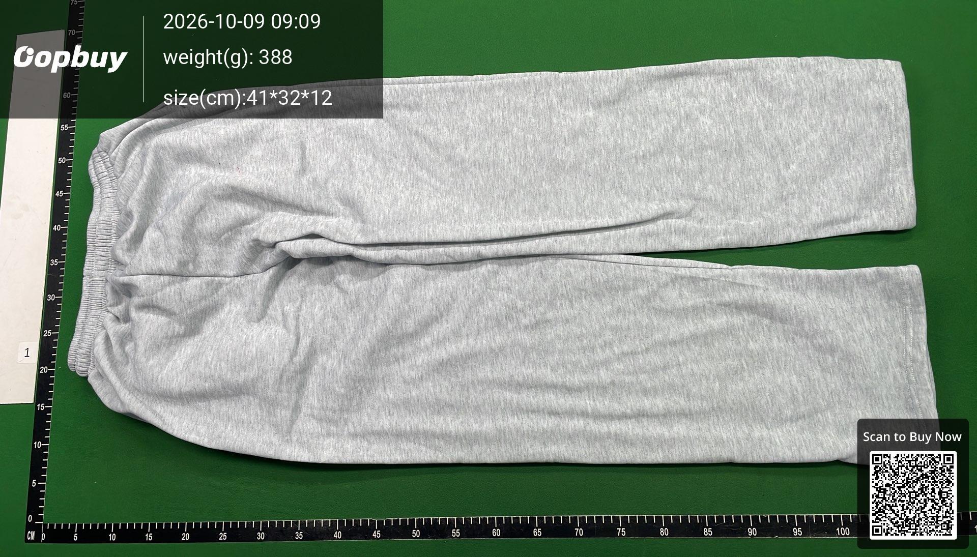 Foto QC 7 de Other Letter Print Loose Straight Pants Grey