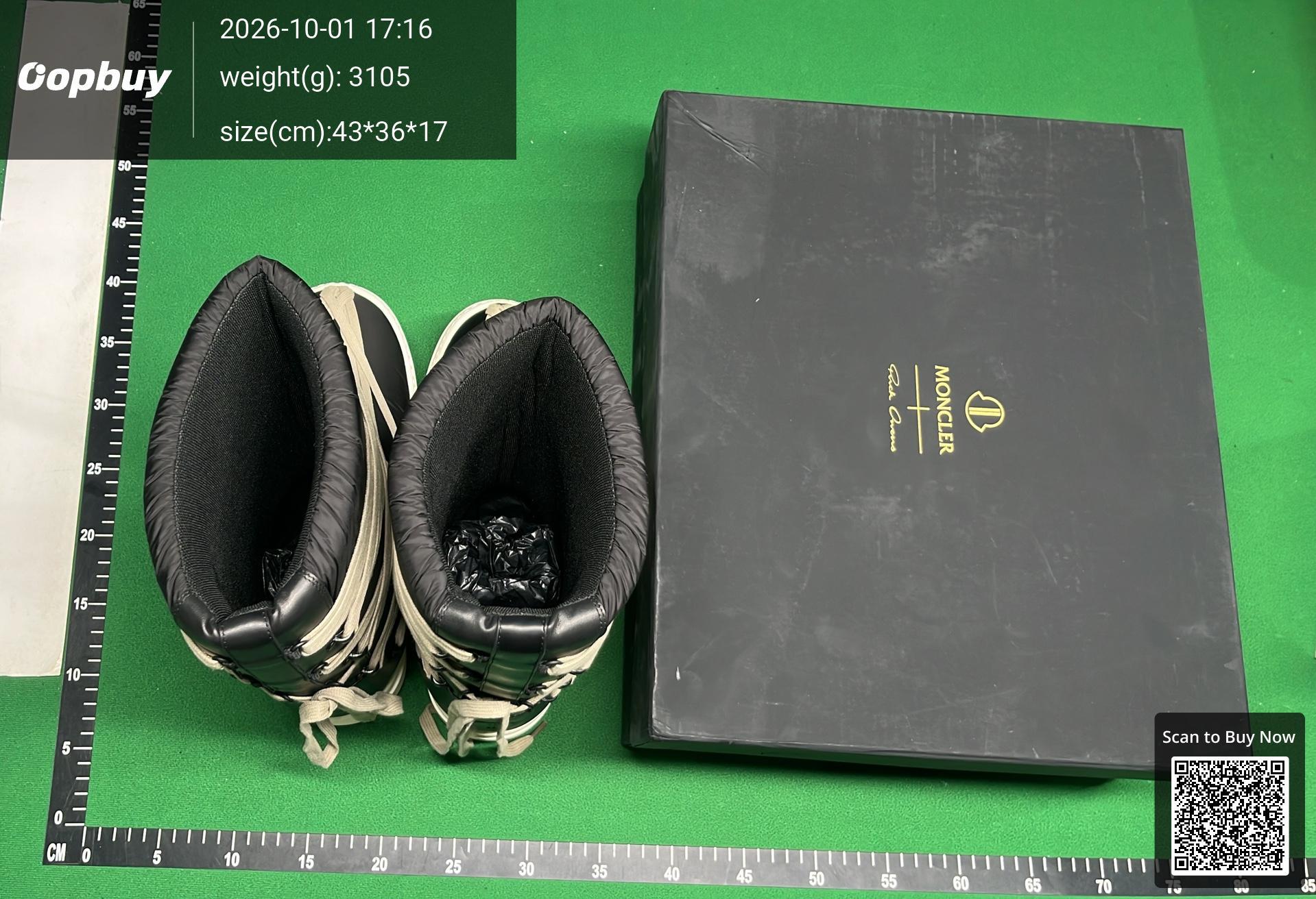 Foto QC 1 de Rick Owens Cargo Sneaker Boots Over-The-Knee Nylon Pocket Detail Black