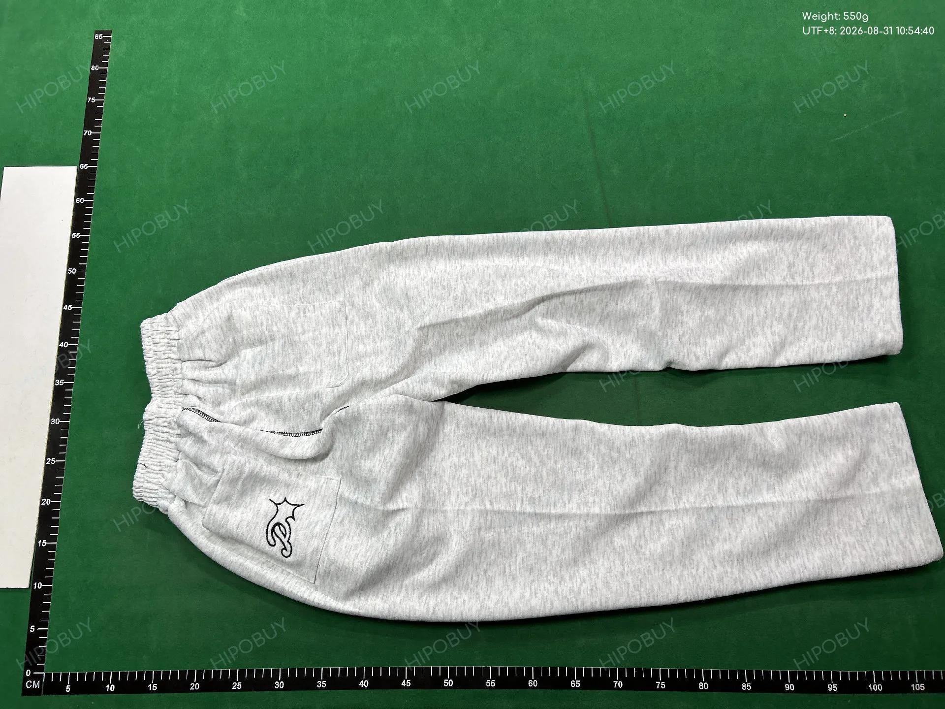 Foto QC 7 de Other Y2K Sweatpants Embroidered Contrast Stitching Grey
